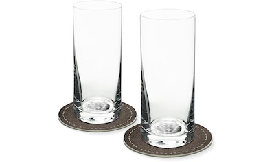 Contento Longdrinkglas, (Set, 4 tlg., 2 Longdrinkgläser und 2 Untersetzer), Löwe, 400... kaufen