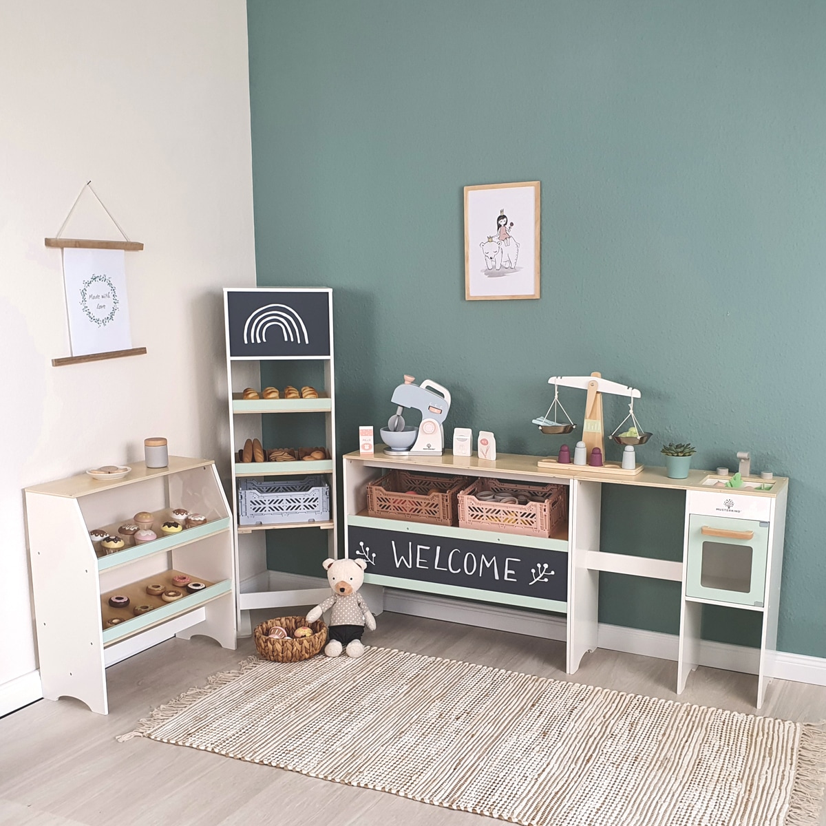MUSTERKIND® Kaufladen »Avena, weiß/natur/mint«