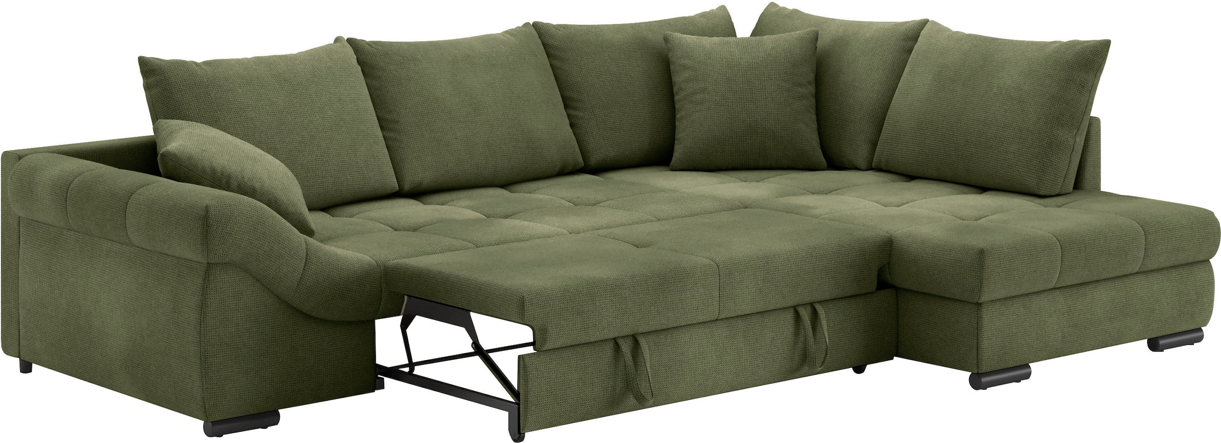 Mr. Couch Ecksofa »Allegro, L-Form«, mit Hochschläfer-Bettauszug, wahlweise mit Kaltschaum