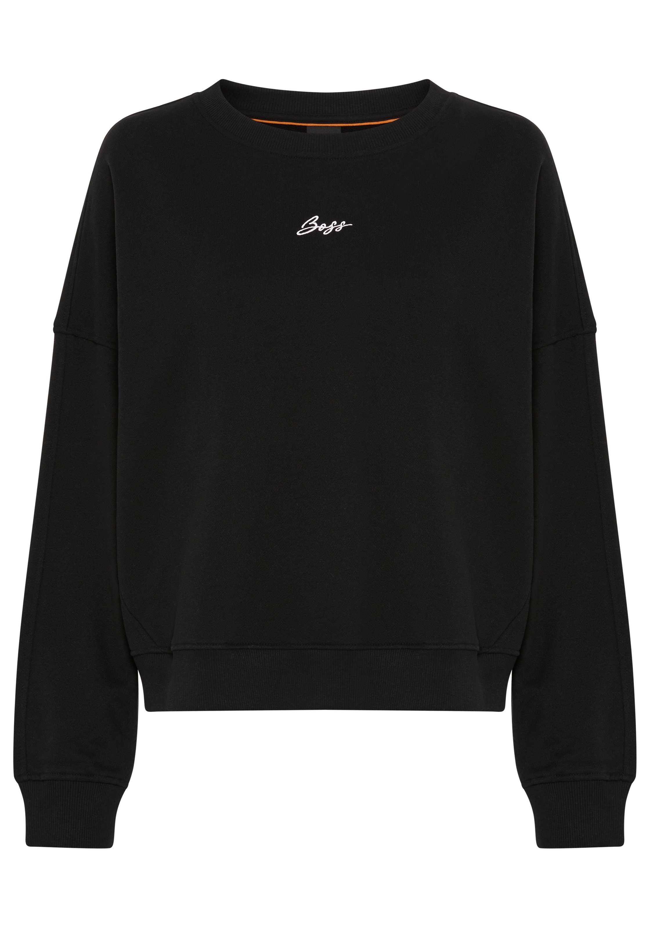 BOSS ORANGE Sweater »Ever Premium Damenmode«, mit Logostickerei, aus Baumwolle

