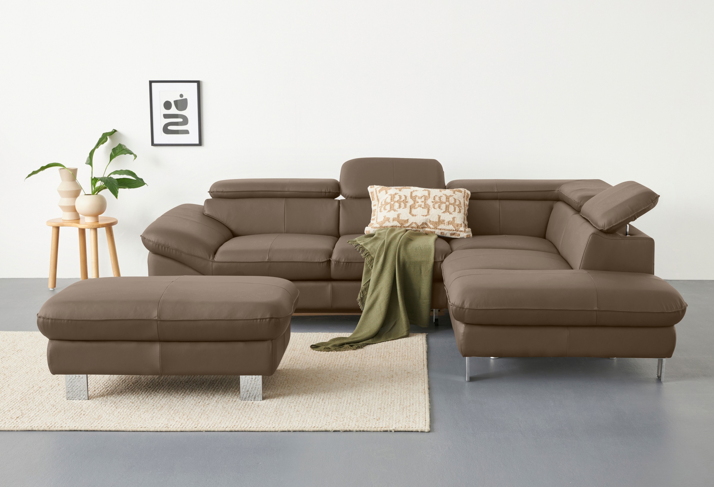 COTTA Ecksofa »Driver L-Form«, mit Kopfteilverstellung, wahlweise mit Bettfunktion & Bettkasten