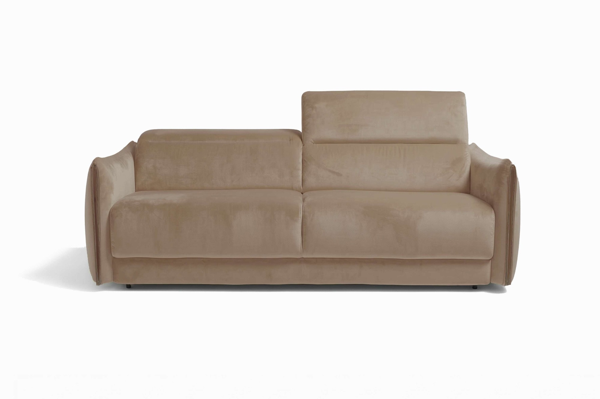 Egoitaliano Schlafsofa »FOX, Made in Italy-Designsofa mit Dauerschlaffunktion,Breite 216 cm« Bettsofa, Luxus-Microfaser mit verstellbaren Kopfstützen