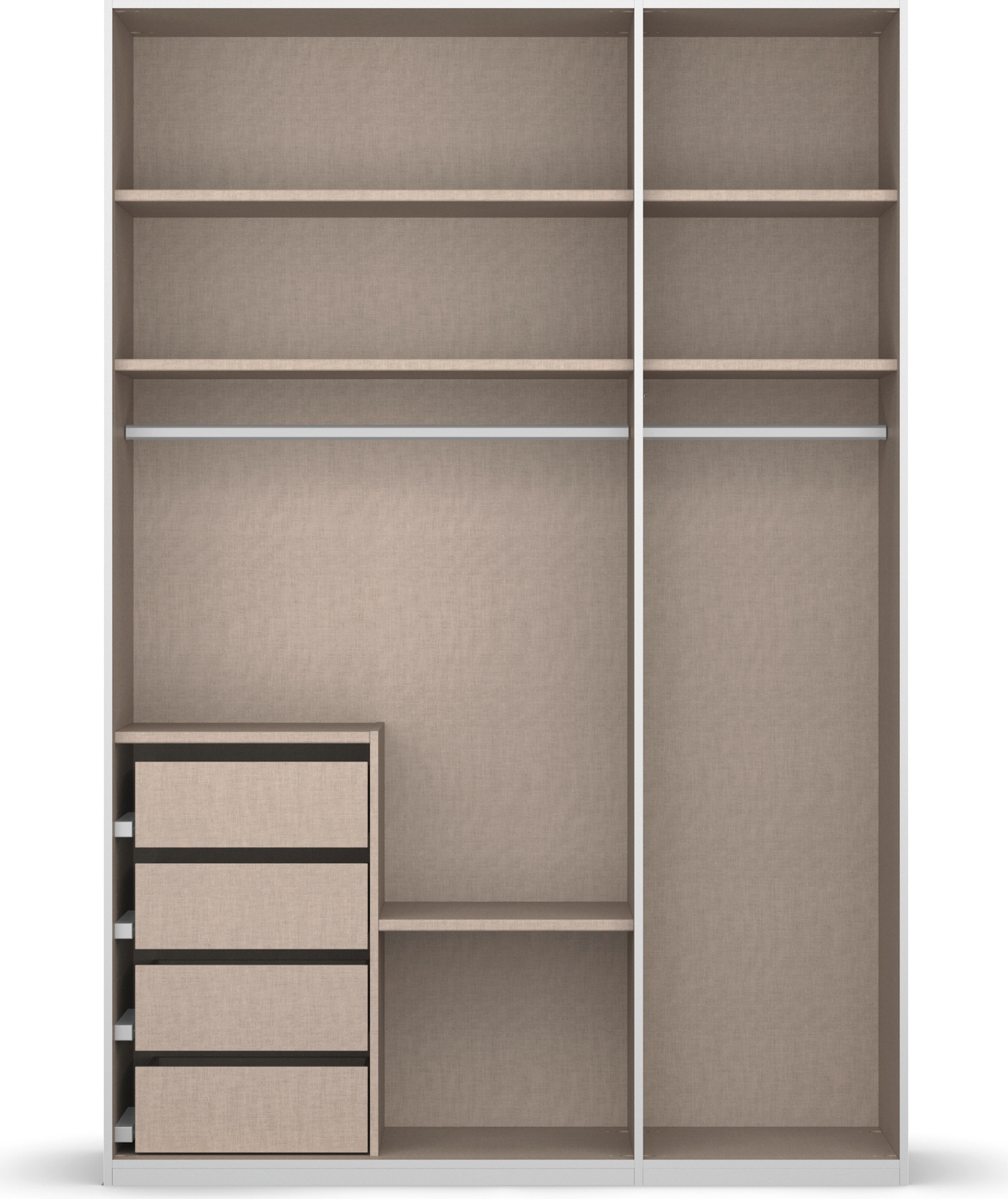 rauch Drehtürenschrank »Skat Meridian«, Glasfront, inkl. Innenspiegel und 4 Innenschubladen