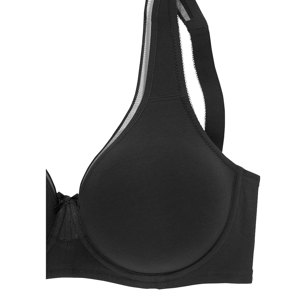 petite fleur Minimizer-BH, (Packung, 2 Stück), aus Baumwolle mit nahtlosen ungefütterten Cups, Basic Dessous