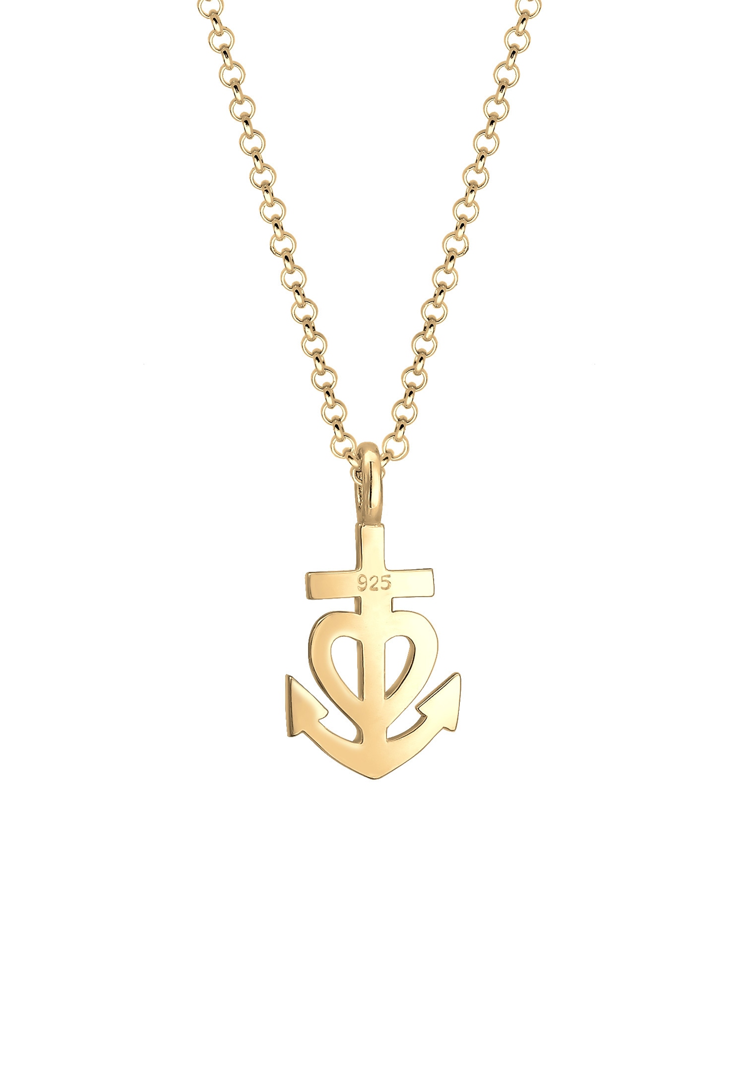 Elli Kette mit Anhänger »Anker Herz Kreuz 925 Sterling Silber«
