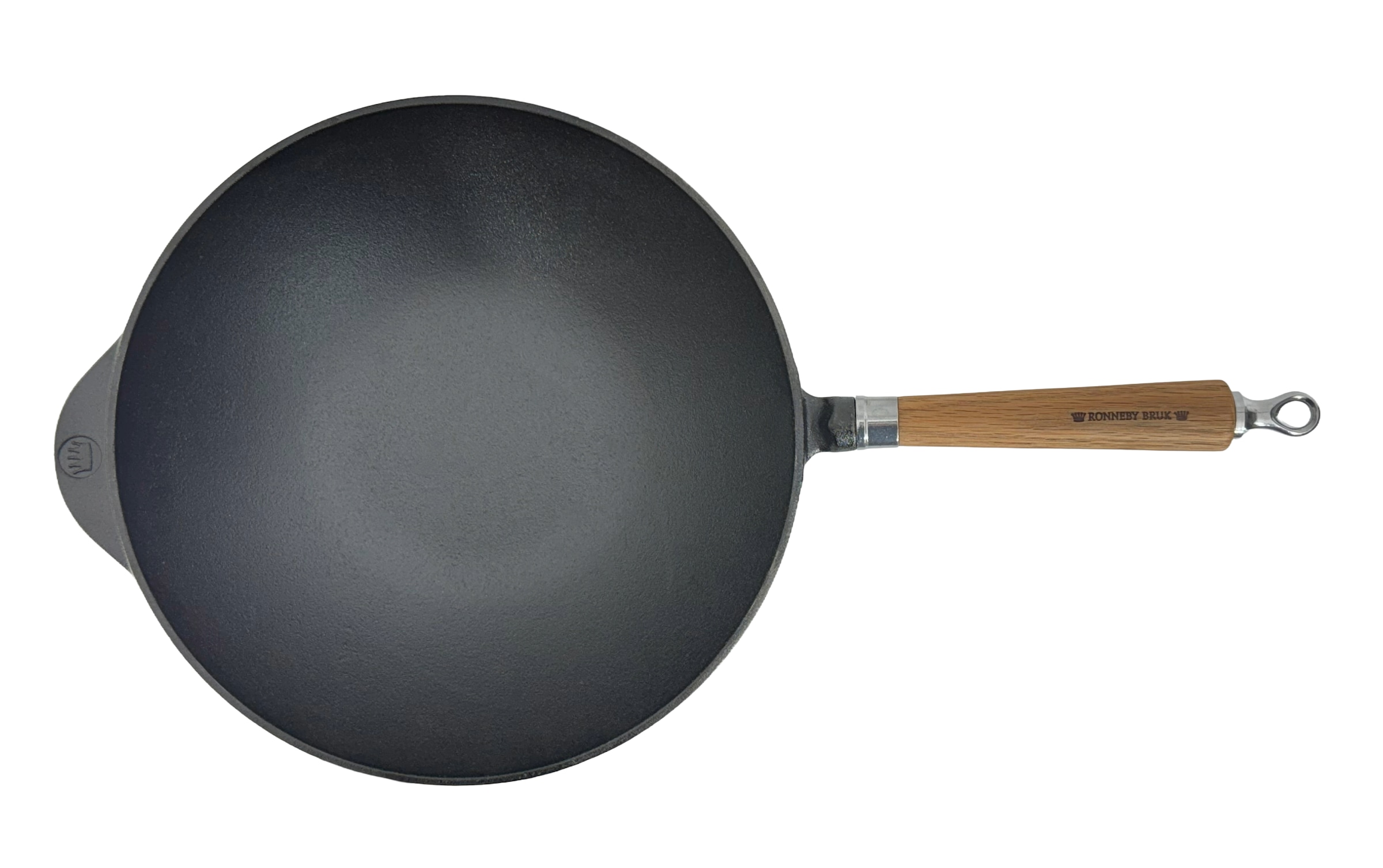 Ronneby Bruk Wok »Maestro Wokpfanne, Ø 32 cm, mit Holzgriff« Gusseisen 1 tlg.