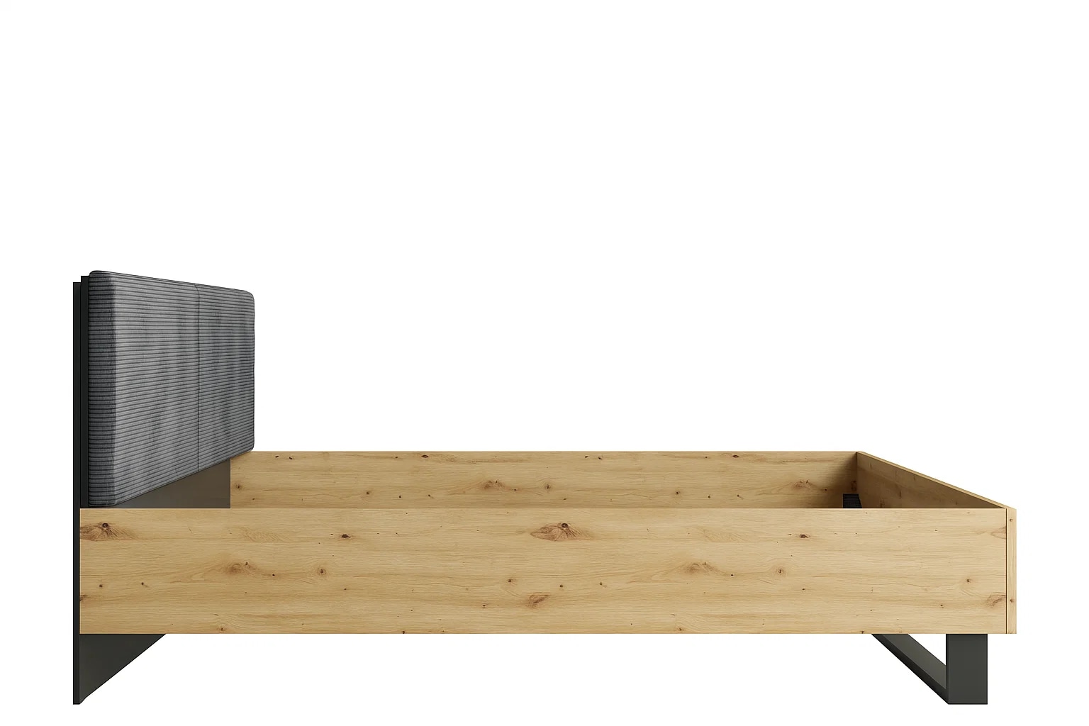 Home affaire Polsterbett »PERY Bettgestell 160x200 mit gepolstertem Kopfteil, ohne Bettkasten« ohne Lattenrost und Bettkasten, Breite 160 cm