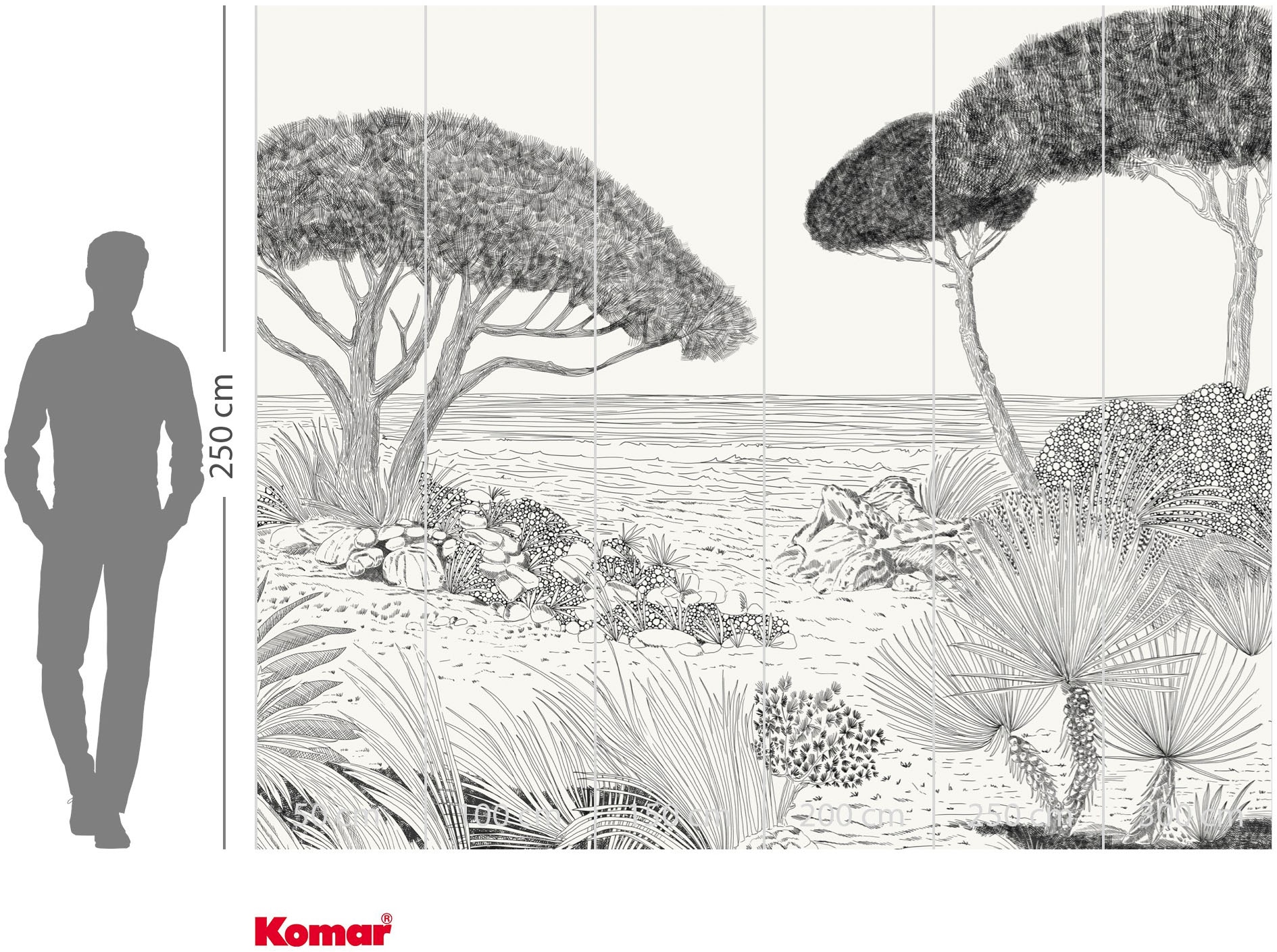 Komar Fototapete »Vlies Fototapete - Shoreline - Größe 300 x 250 cm« Motiv | bedruckt glatt