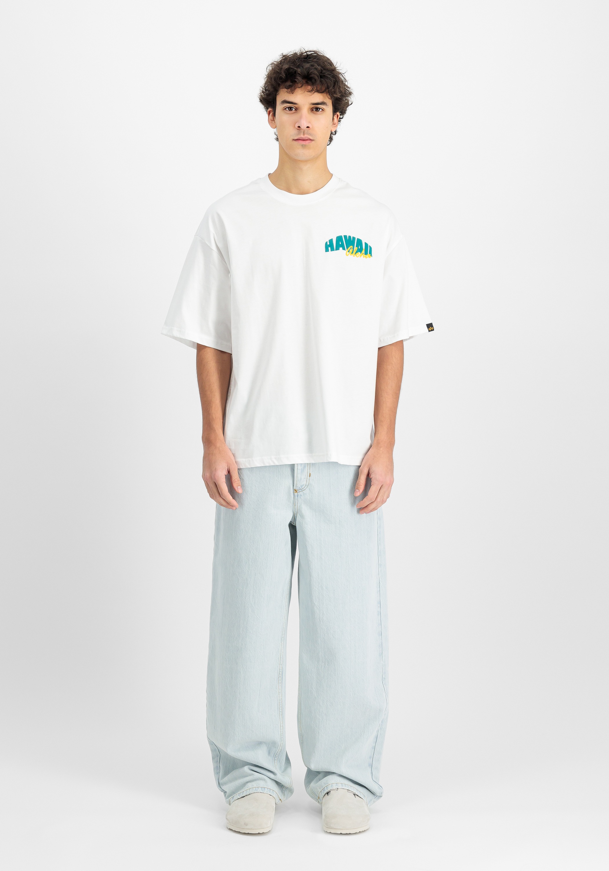 Alpha Industries T-Shirt »Alpha Industries Men - T-Shirts Hawaii Aloha Backprint T-Shirt«