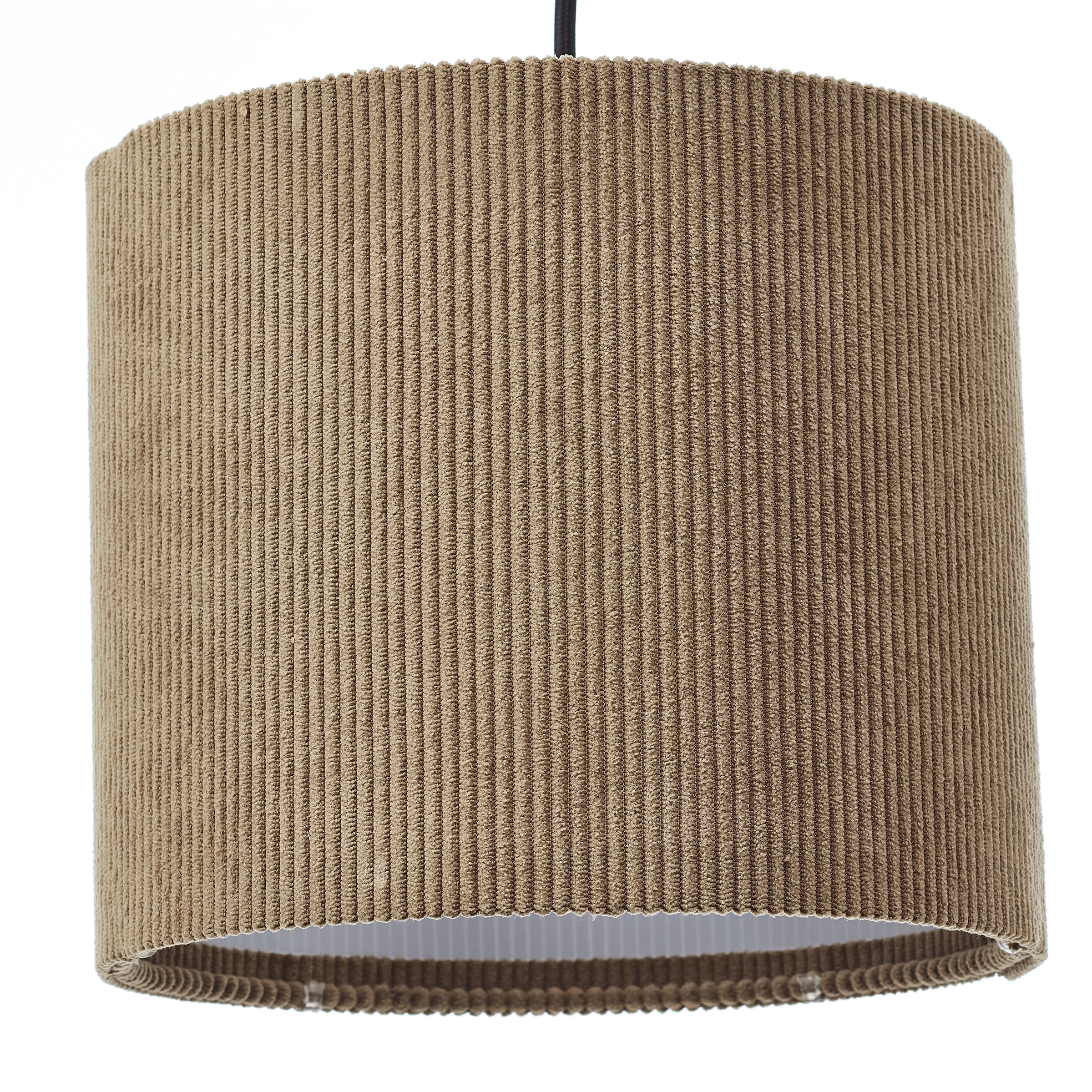 Brilliant Pendelleuchte »Tony«, 3 flammig, Leuchtmittel E27 | ohne Leuchtmittel, mit Cord-Lampenschirm, 150 x 94 x 23 cm, 3x E27, kürzbar, Textil, grau