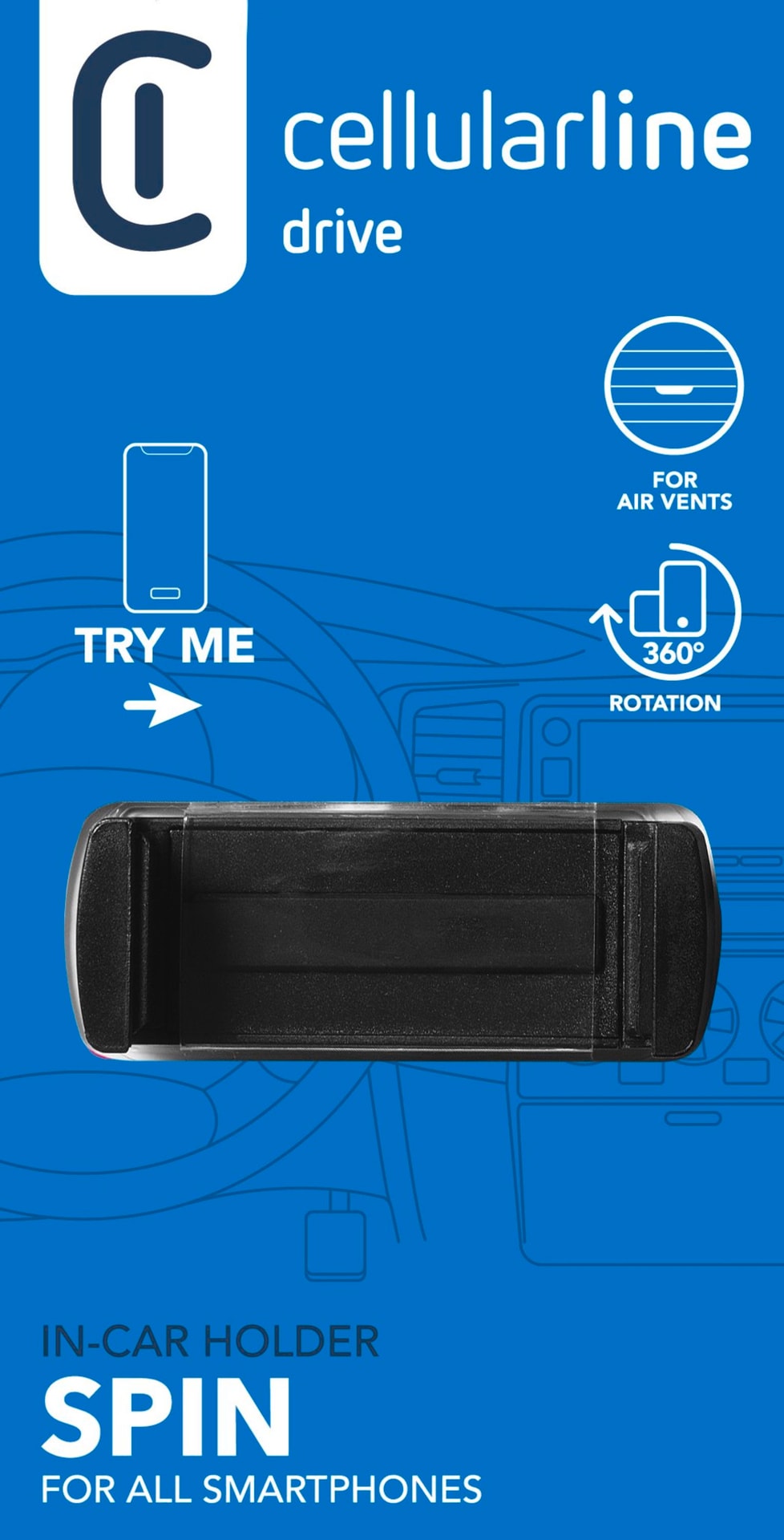 Cellularline Handy-Halterung »Spin Compact Air Vent Car Holder«