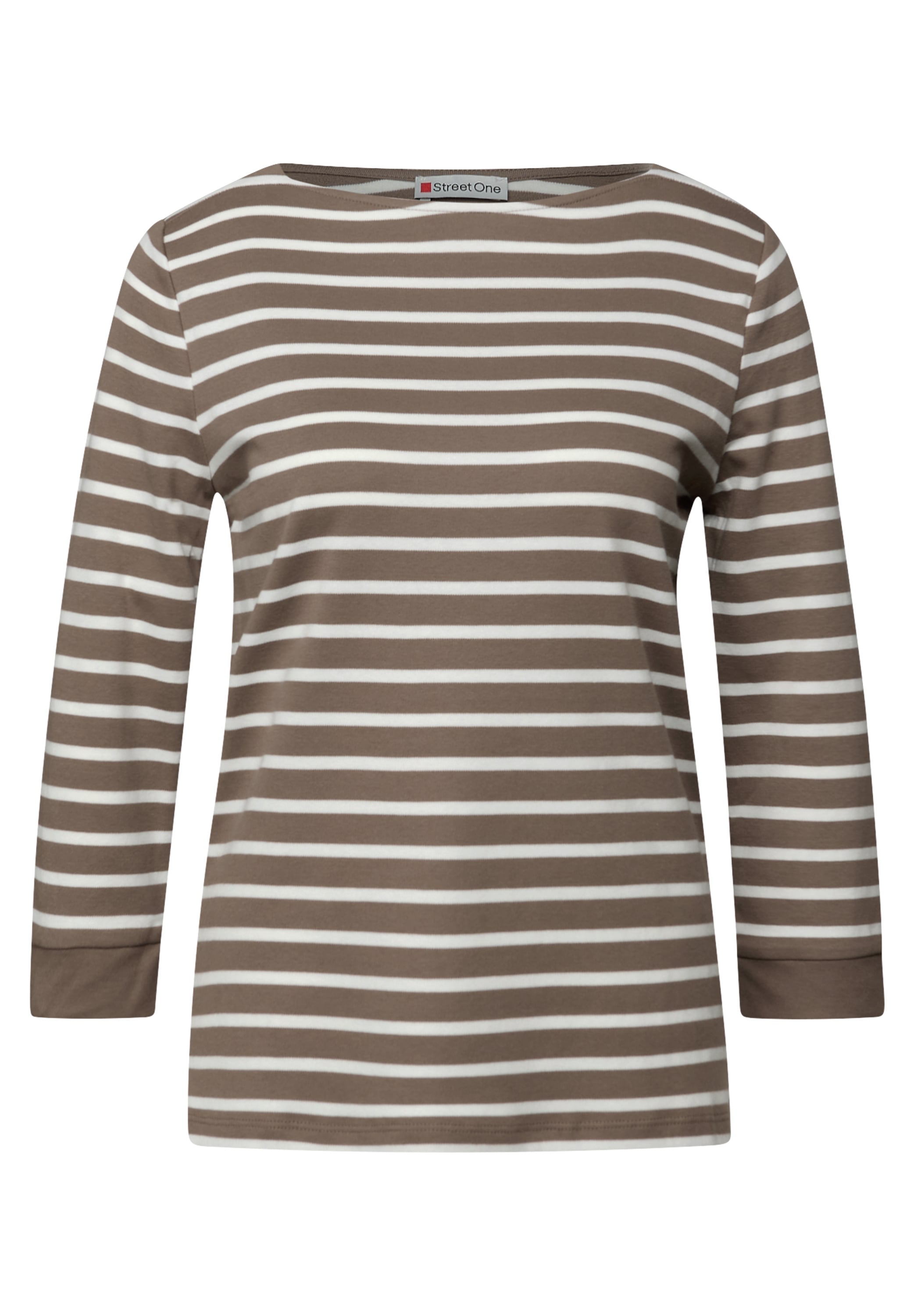 STREET ONE 3/4-Arm-Shirt »LTD QR Basic«, Sommershirt im Ringel-Streifen-Look