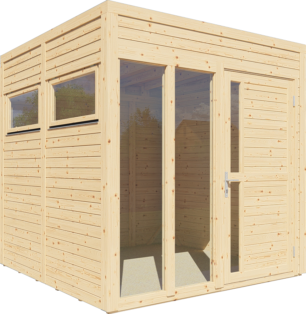 BERTILO Gartenhaus »Cubus 2 Office, in verschiedenen Farben«