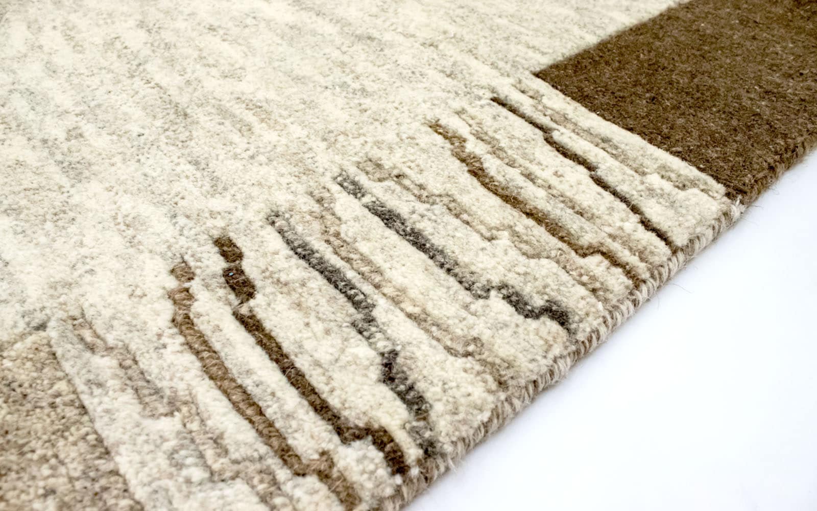 morgenland Wollteppich »Nepal Teppich handgeknüpft beige«, bequem handgeknüpft bestellen rechteckig, und schnell