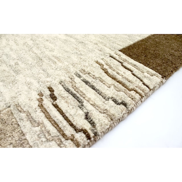 morgenland Wollteppich »Nepal Teppich handgeknüpft beige«, rechteckig,  handgeknüpft bequem und schnell bestellen
