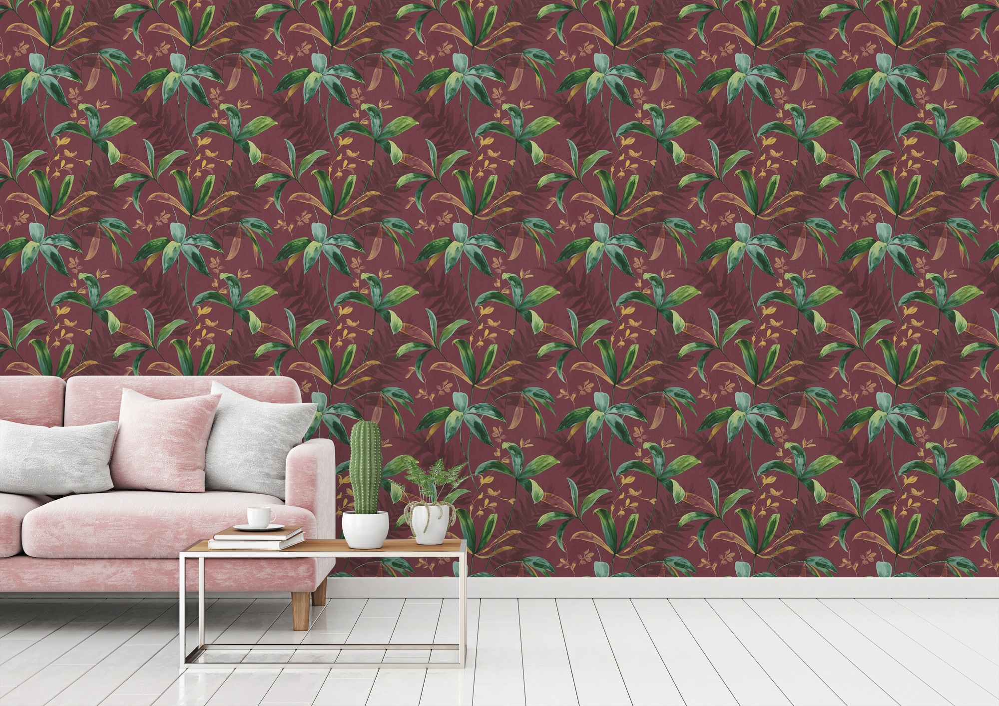Architects Paper Vliestapete »Jungle Chic«, floral-botanisch-tropisch, Palmentapete Tapete Dschungel Tapeten Wohnzimmer Schlafzimmer Küche
