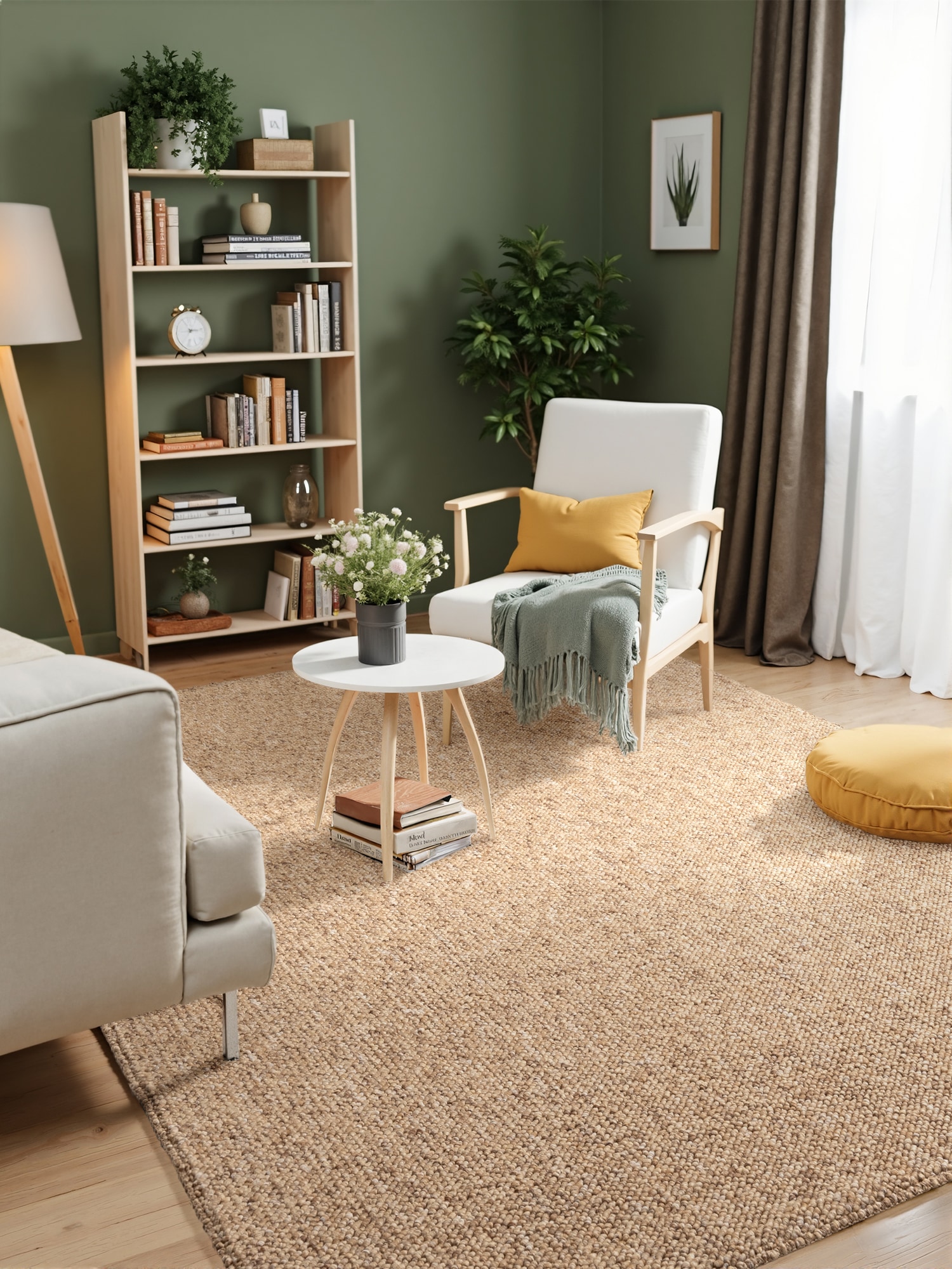 ELLE DECORATION Teppich »Rocco«, rechteckig, 10 mm Höhe, Läufer, waschbar, Wohnzimmer, Esszimmer, Woll-Optik