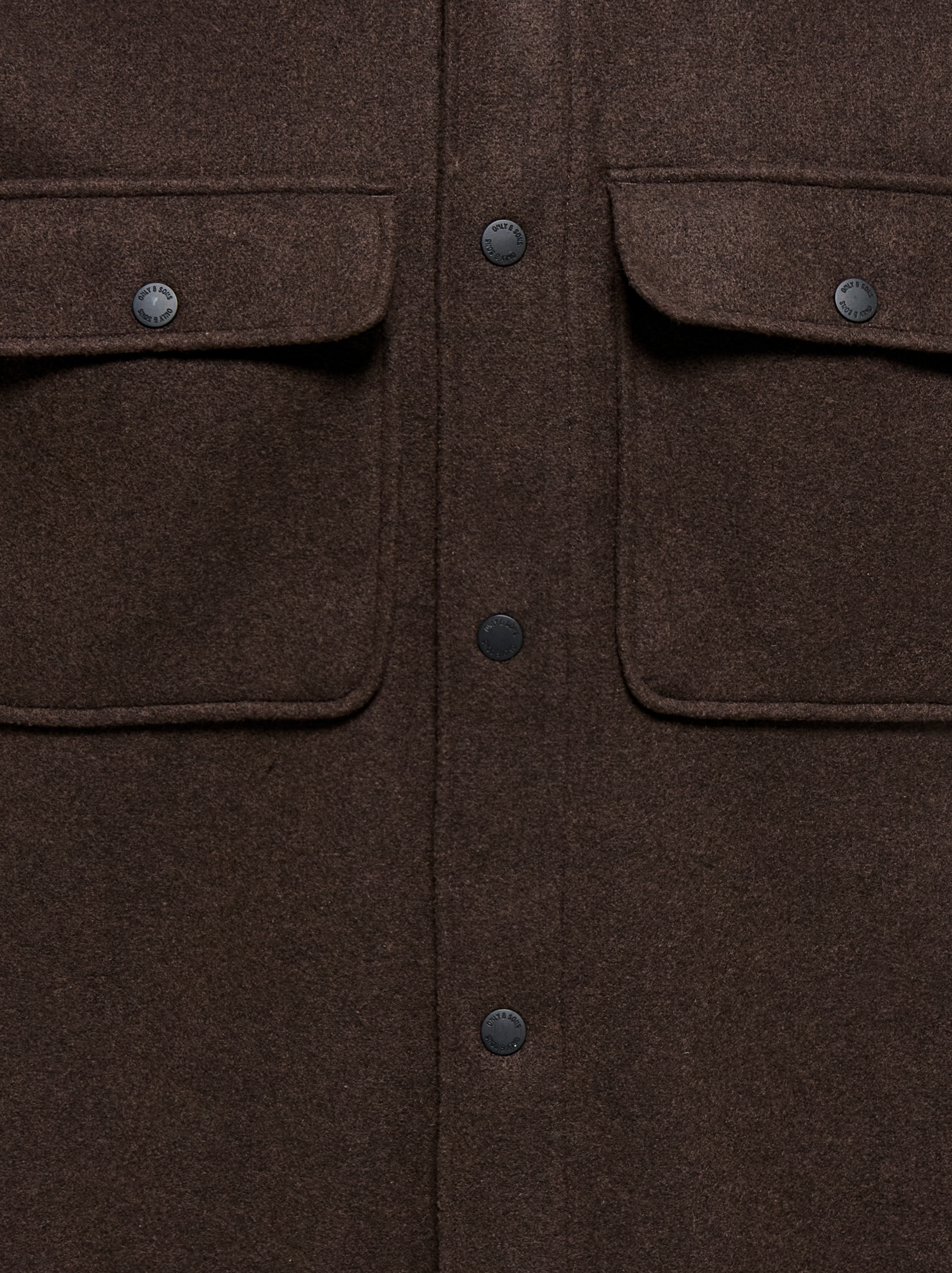 ONLY & SONS »ONSASH OVR WOOLEN LOOK PKT LS SHIRT NOOS« Kunstfaser, regular fit