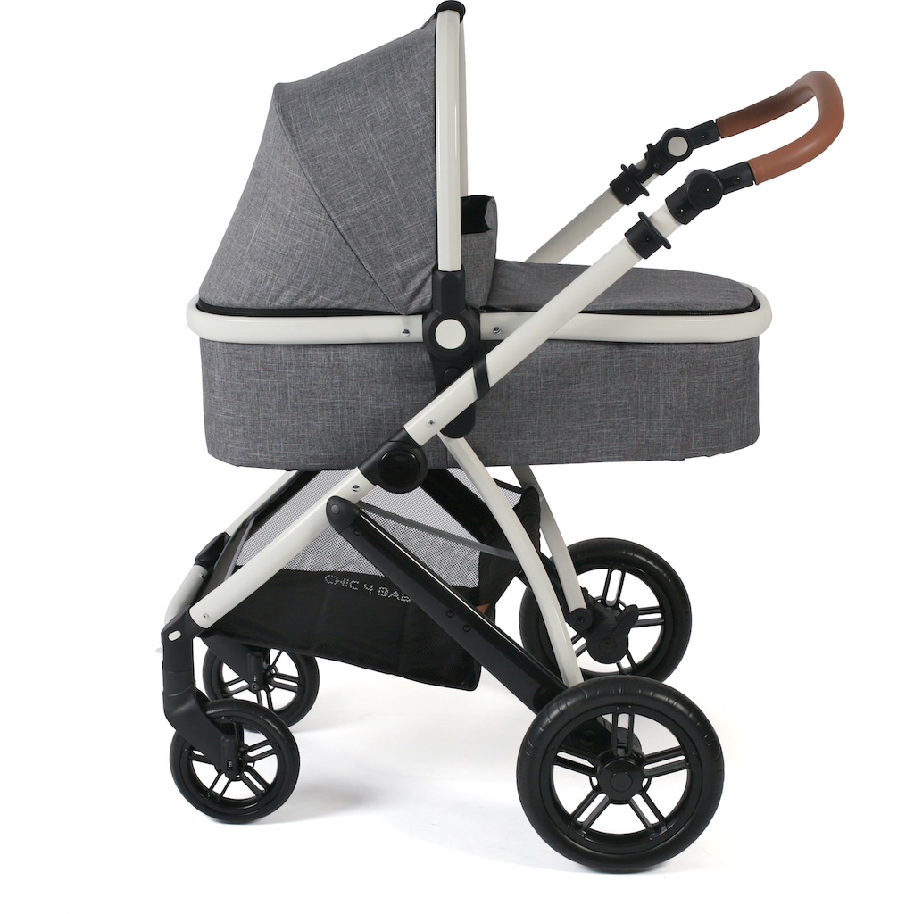 CHIC4BABY Kombi-Kinderwagen »Torre, Melange Grau«, 15 kg