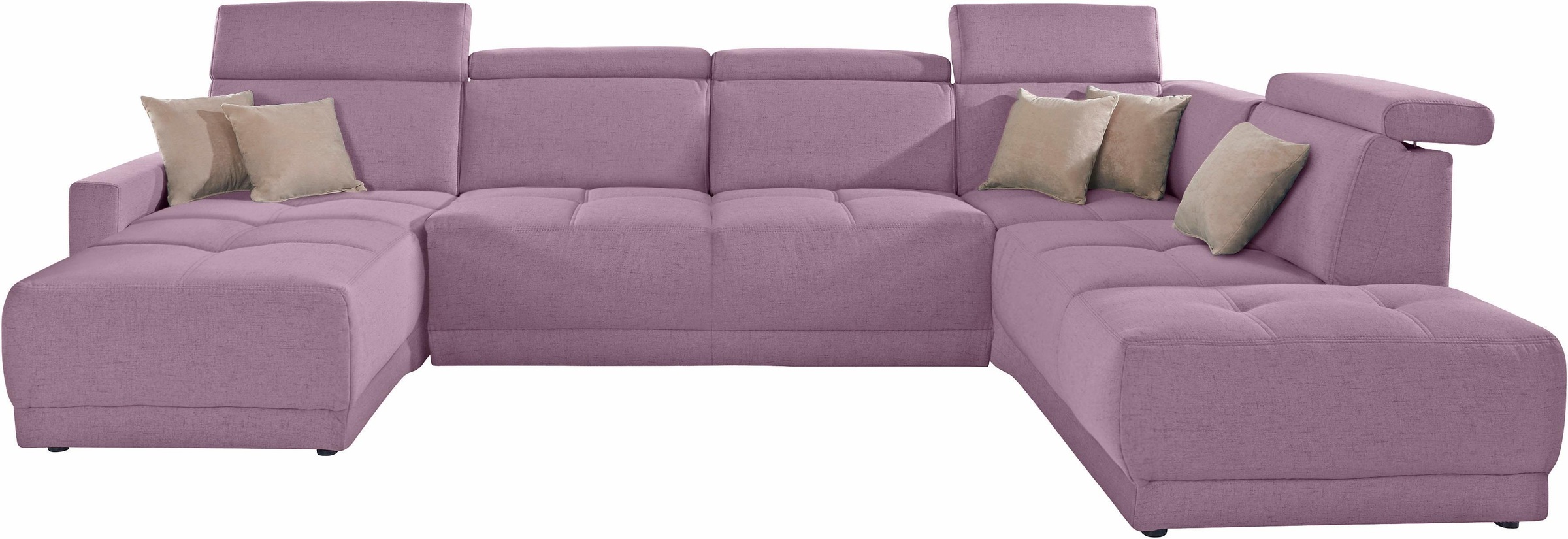 DOMO collection Wohnlandschaft »Ava moderne Sitzheftung mit toller Doppelna günstig online kaufen