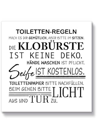 Artland Holzbild »Toilettenregeln«, Sprüche & Texte, (1 St.) kaufen