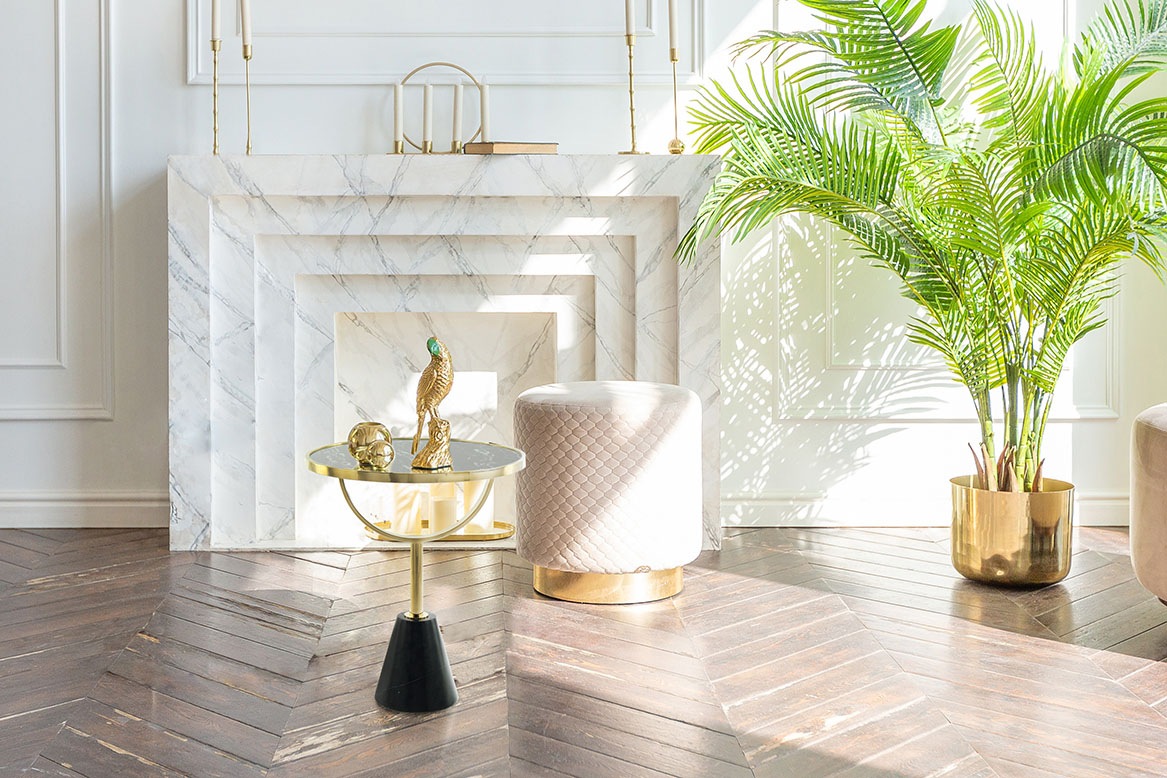 Kayoom Beistelltisch »Oscar 125, edle marmorierte Glasplatte« 1 Stk. tlg. a günstig online kaufen