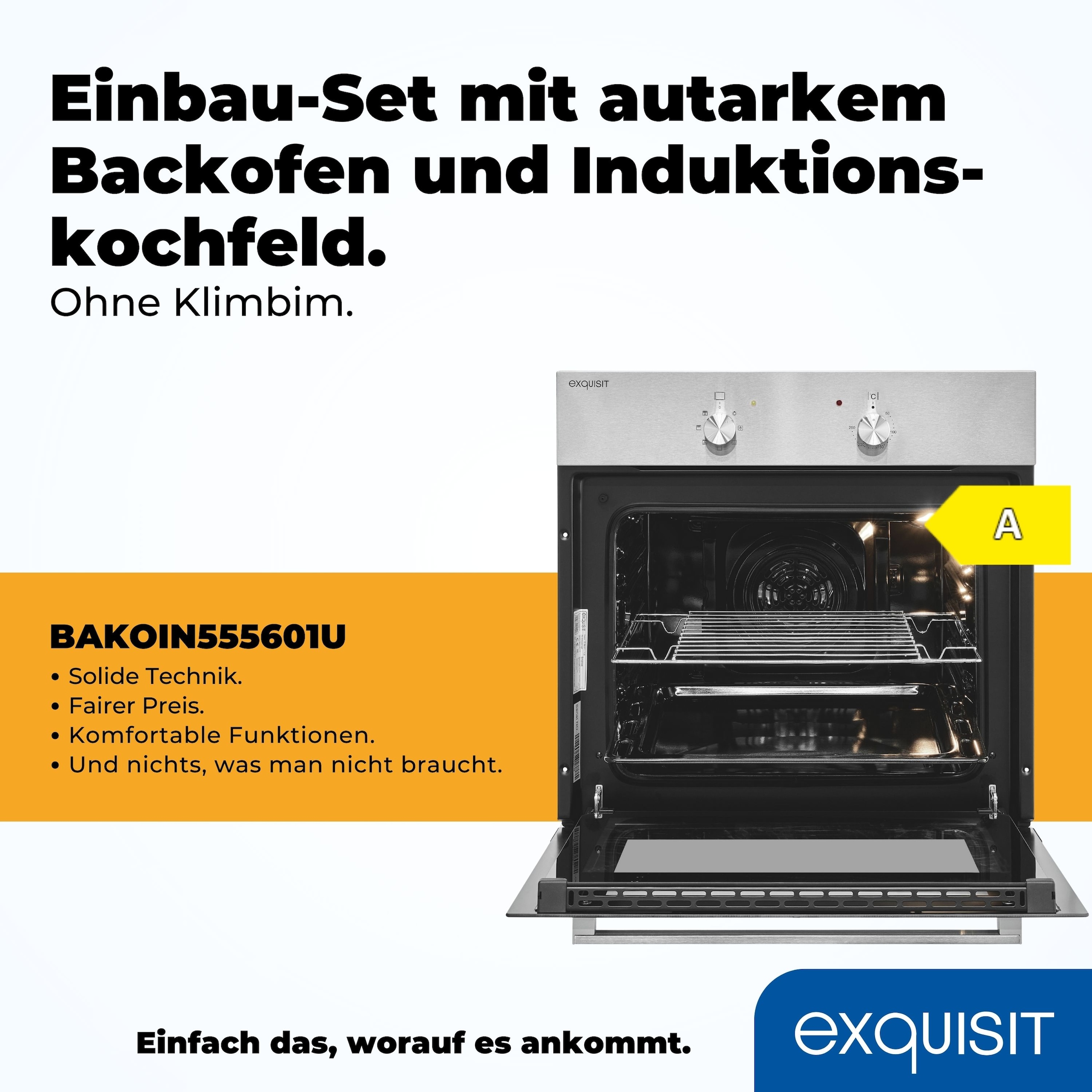 exquisit Backofen-Set »BAKOIN555601U«, Kühlventilator