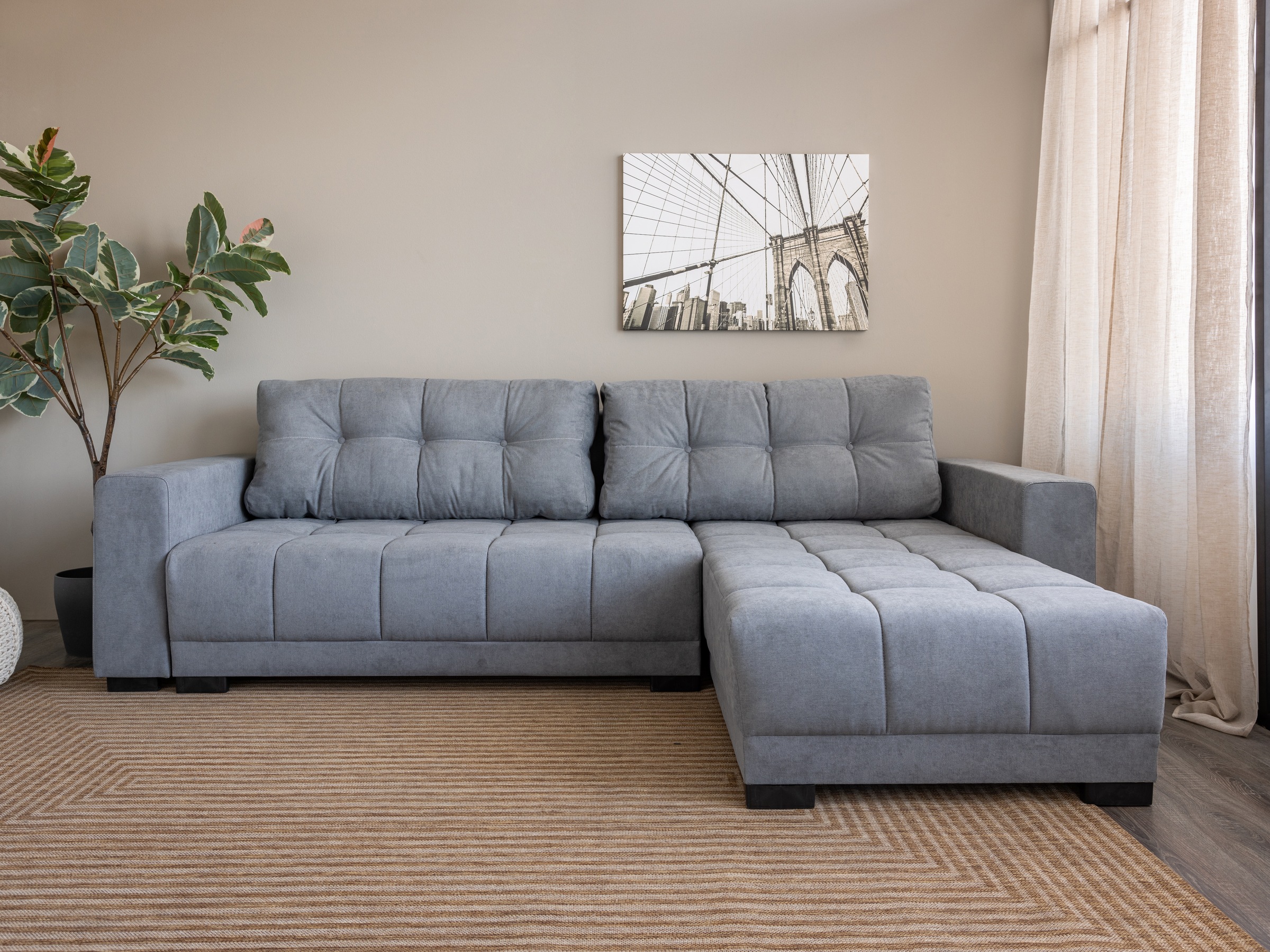 INOSIGN Ecksofa "Langston Schlafsofa, Liegefläche 240 x 140, Struktur fein" günstig online kaufen