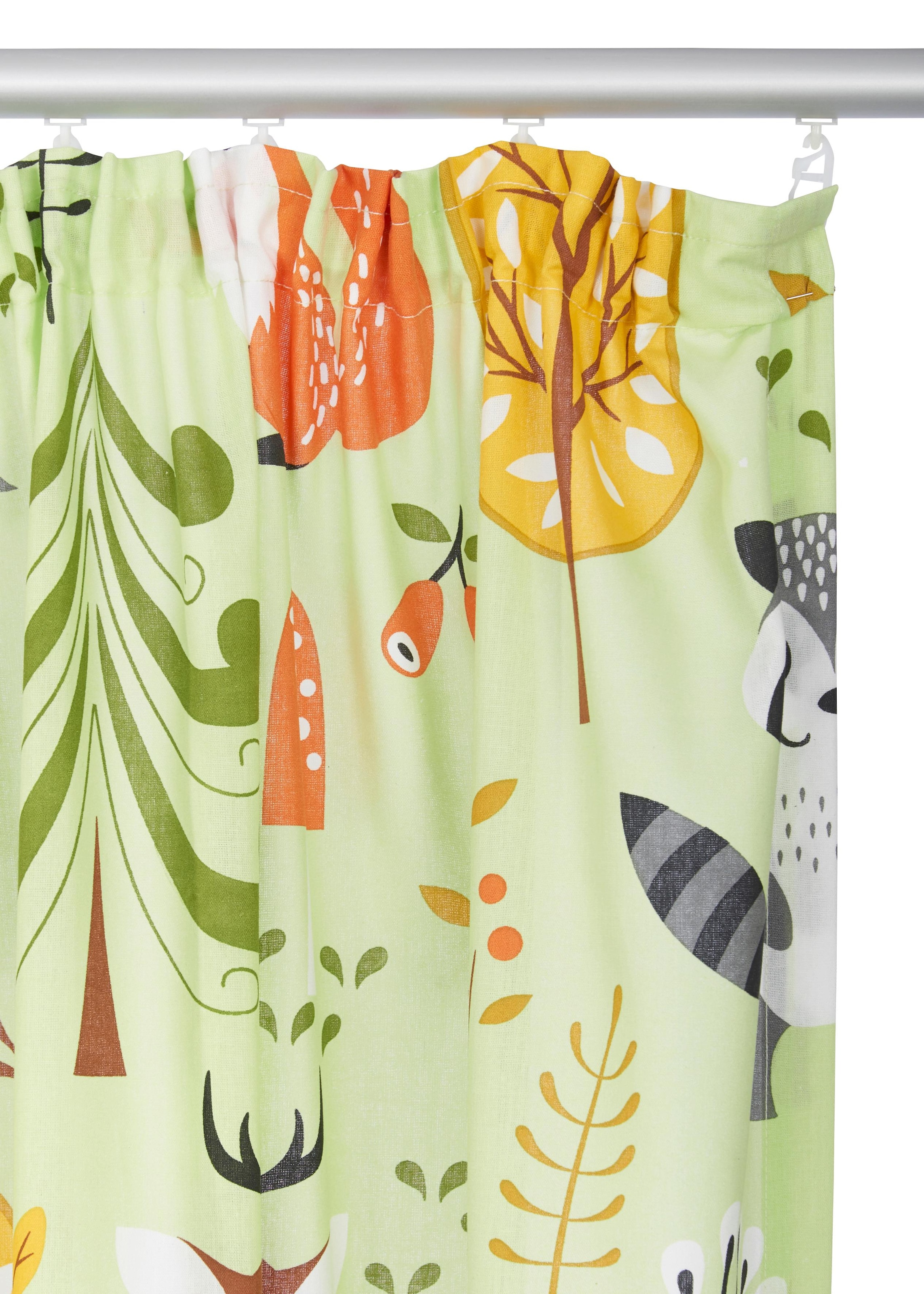 my home Gardine »Waldtiere«, (1 St.), Kindergardine, einseitig bedruckt, halbtransparent