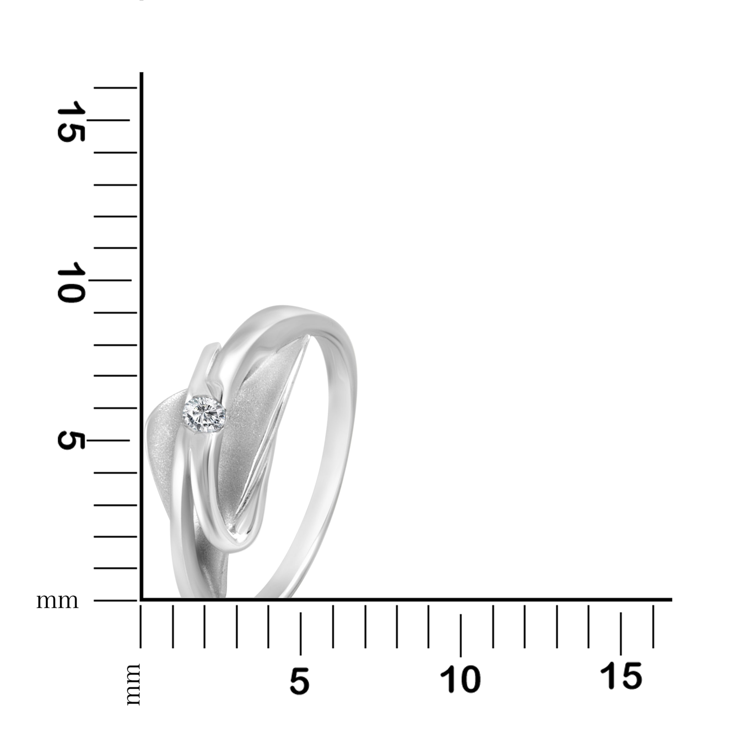 Vivance Fingerring »Silber 925 rhodiniert Zirkonia«