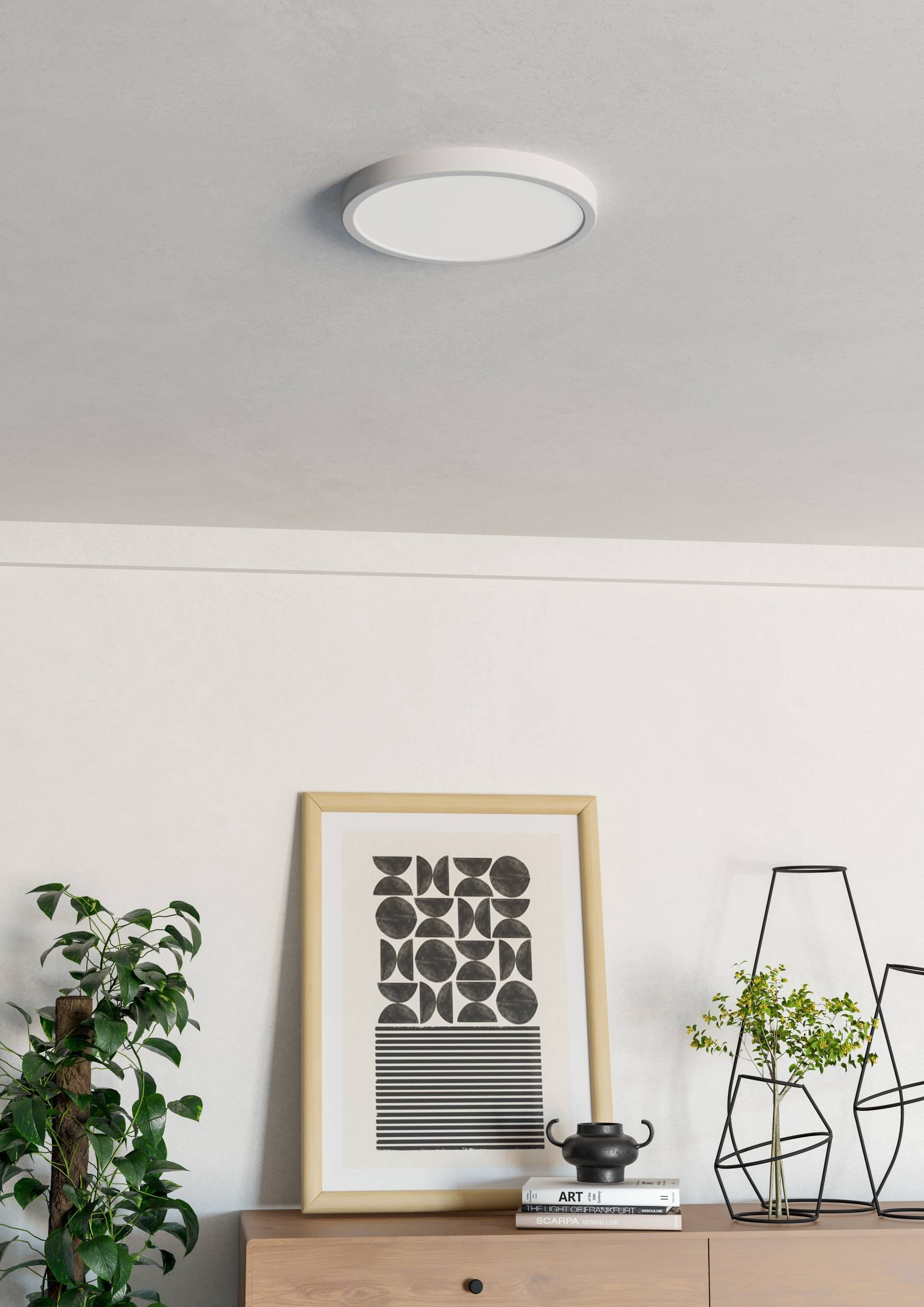EGLO Aufbauleuchte »Fueva 6 Deckenleuchte, Aufbaulampe, Kunststoff, Deckenbeleuchtung« LED-Modul 1 Stk. Kaltweiß | Neutralweiß | Warmweiß Aufbauleuchte - H2,5 x Ø27,8 cm - weiß - 14,2W inkl.