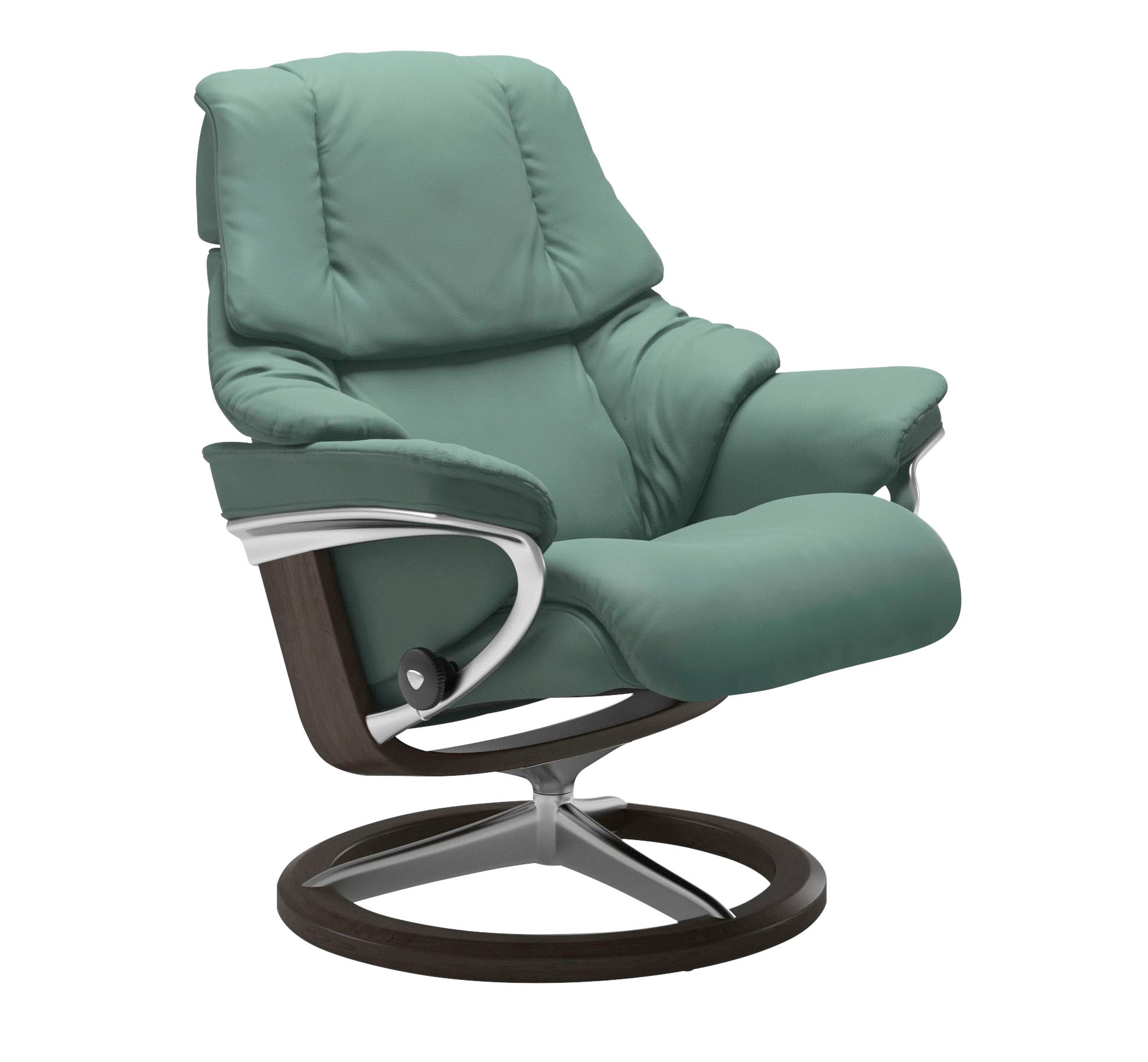 Stressless® Relaxsessel »Reno«, (Set, Relaxsessel mit Hocker), mit Hocker, mit Signature Base, Größe S, M & L, Gestell Wenge