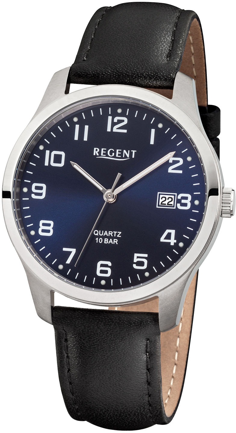 Regent Quarzuhr »F1269 - 1760.90.14«, Armbanduhr, Herrenuhr, Datum, Leuchtz günstig online kaufen