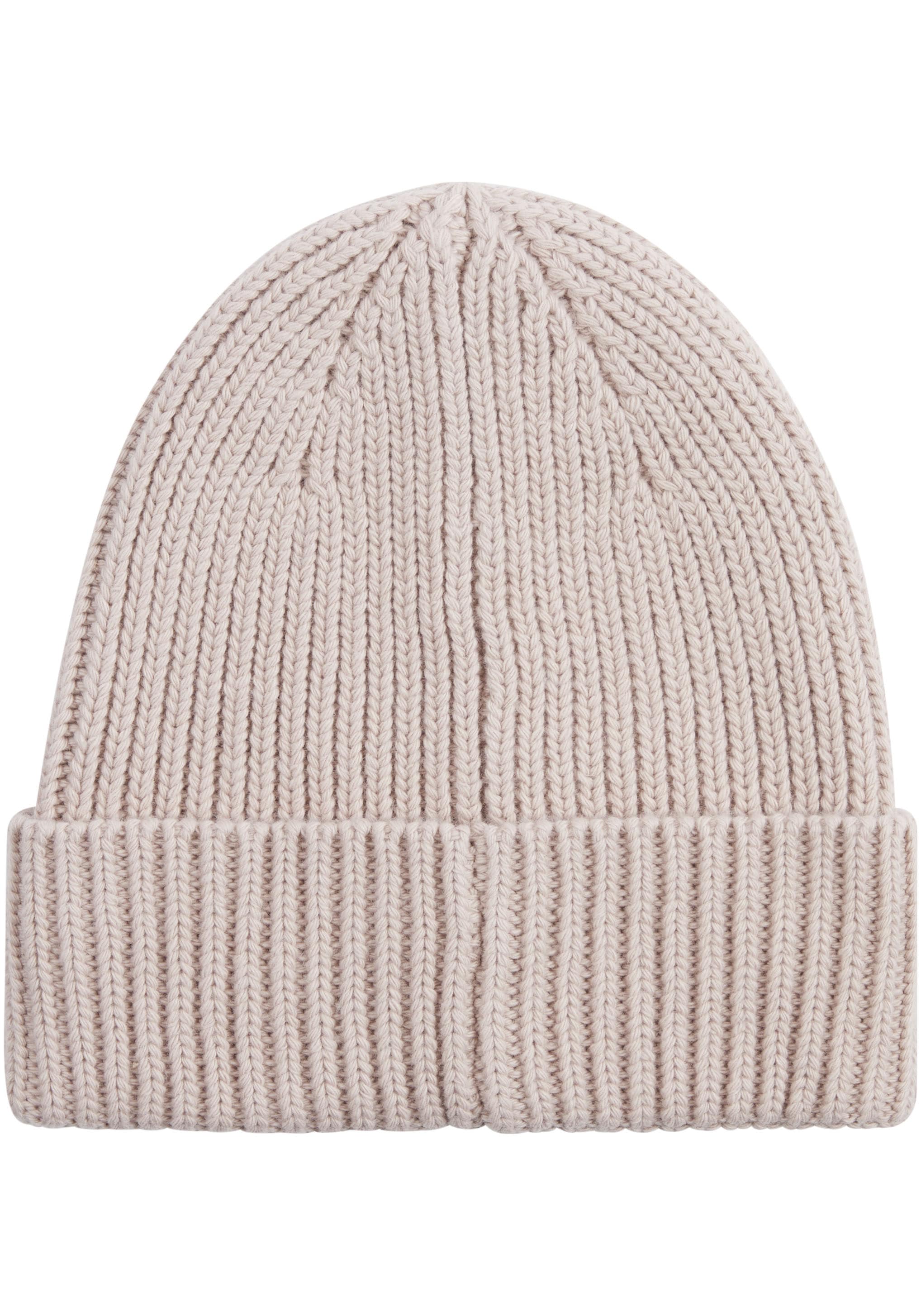 Calvin Klein Beanie »CK EMBROIDERY COTTON RIB BEANIE«, mit Logostickerei