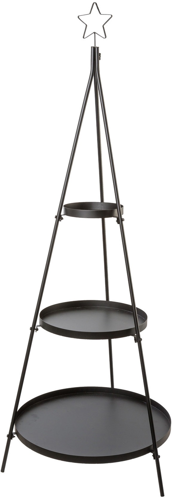 Creativ deco Dekobaum »Weihnachtsbaum, Weihnachtsdeko«, als Etagere, mit 2 Böden zur individuellen Dekoration, aus Metall