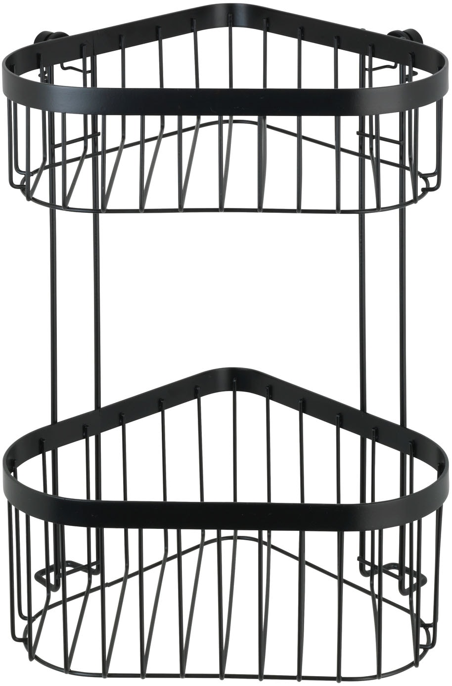 WENKO Duschregal »Classic Plus« Bad-Eckregal, befestigen ohne Bohren, Vacuum-Loc®, aus Stahl, schwarz