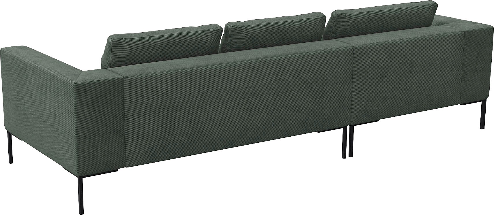 FLEXLUX Ecksofa »Loano, toller Sitzkomfort, L-Form«, modernes Sofa, frei im Raum stellbar, lose Kissen, Kaltschaum im Sitz