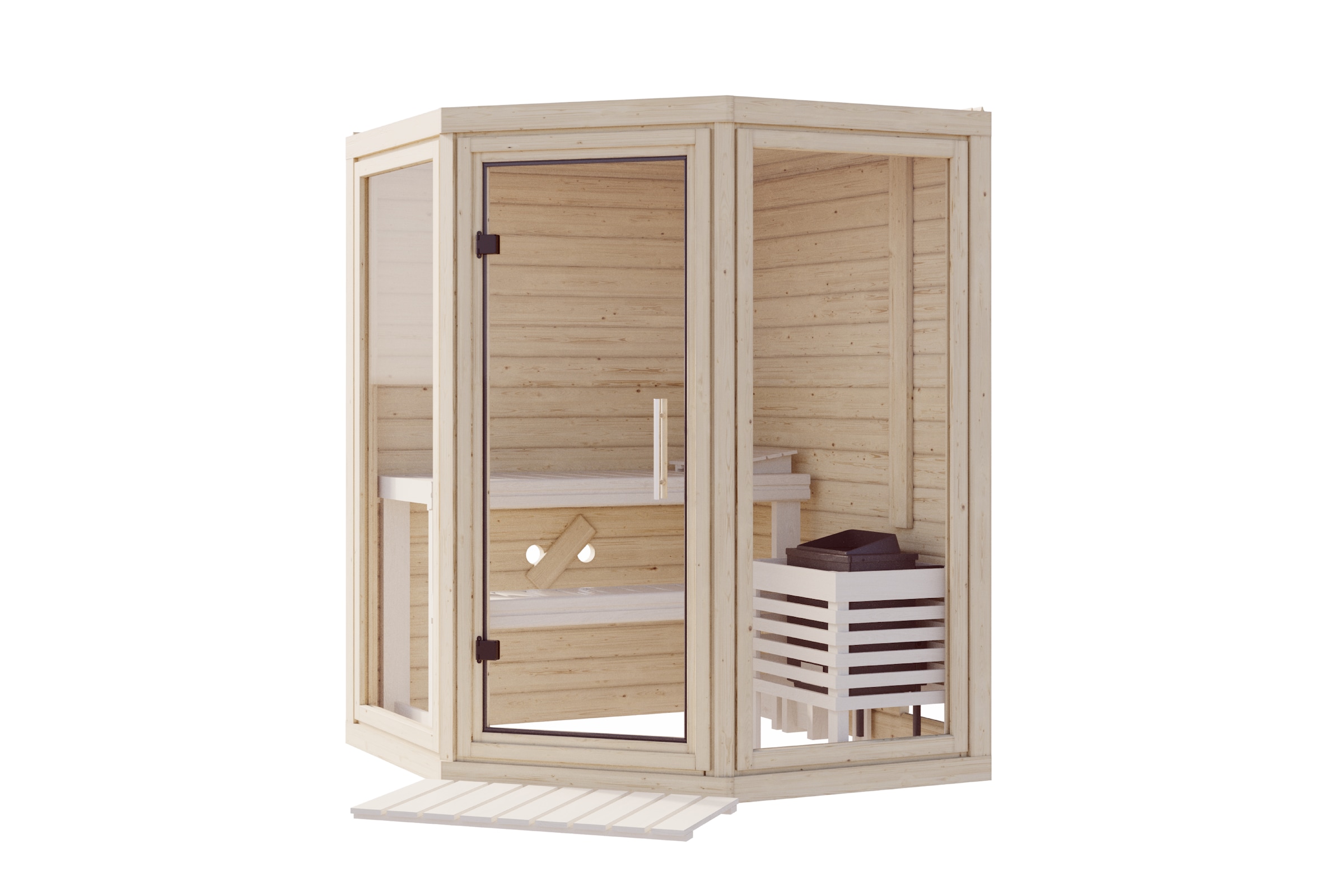 Karibu Sauna »"Yumi" naturbelassen« aus hochwertiger nordischer Fichte