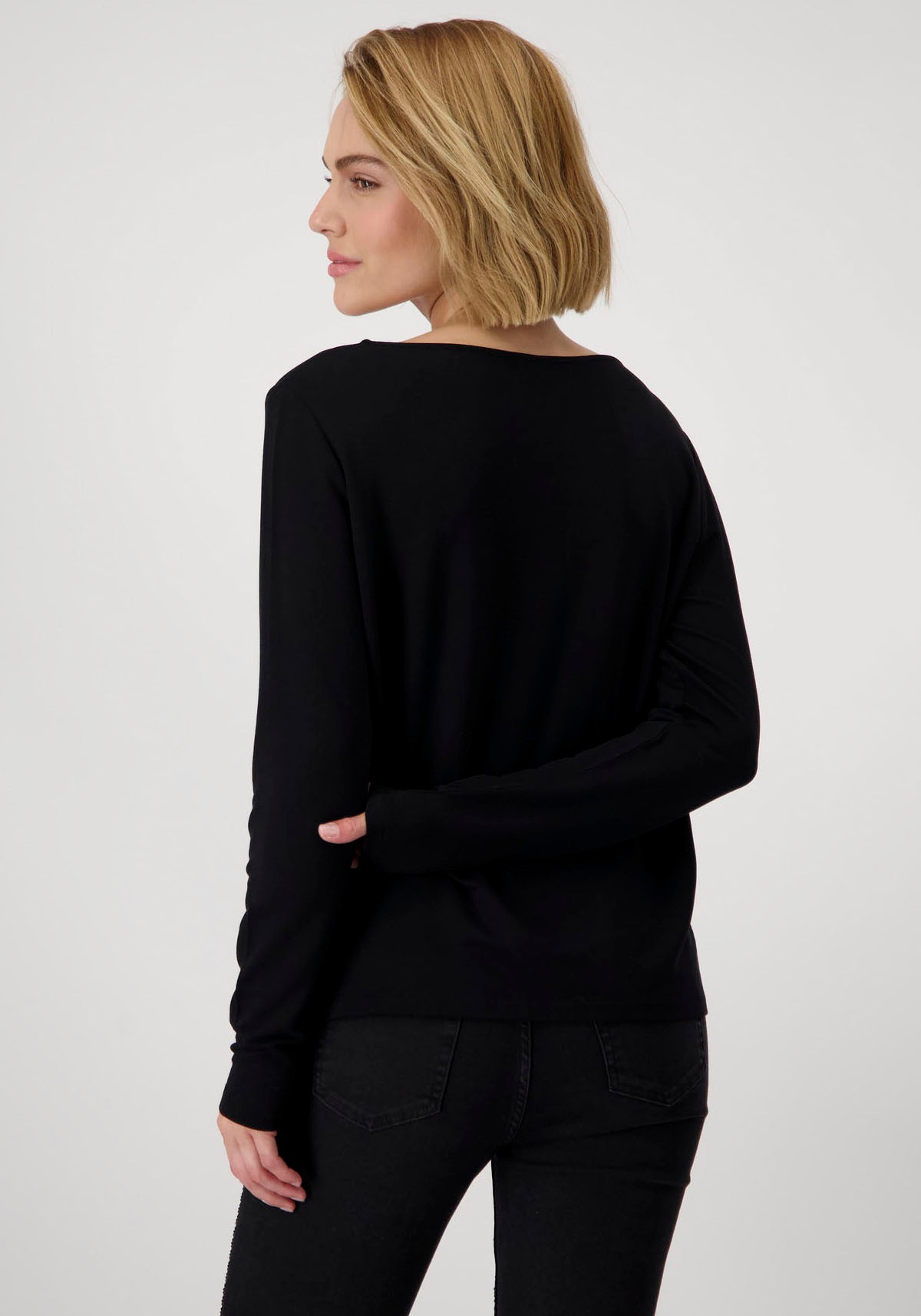 Monari Rundhalsshirt, mi Cut-Out