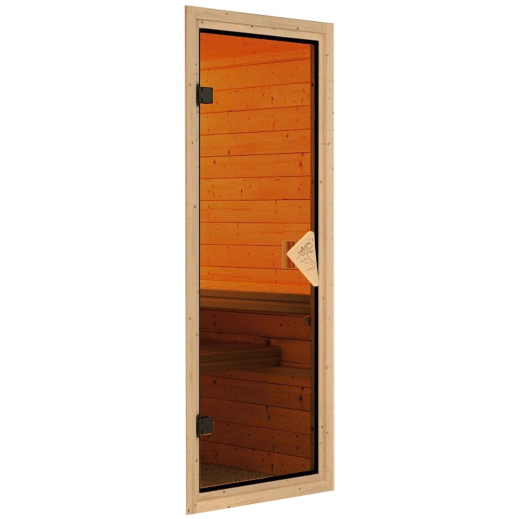 Karibu Sauna »Sina 3«, (Set), 9-kW-Bio-Ofen mit externer Steuerung