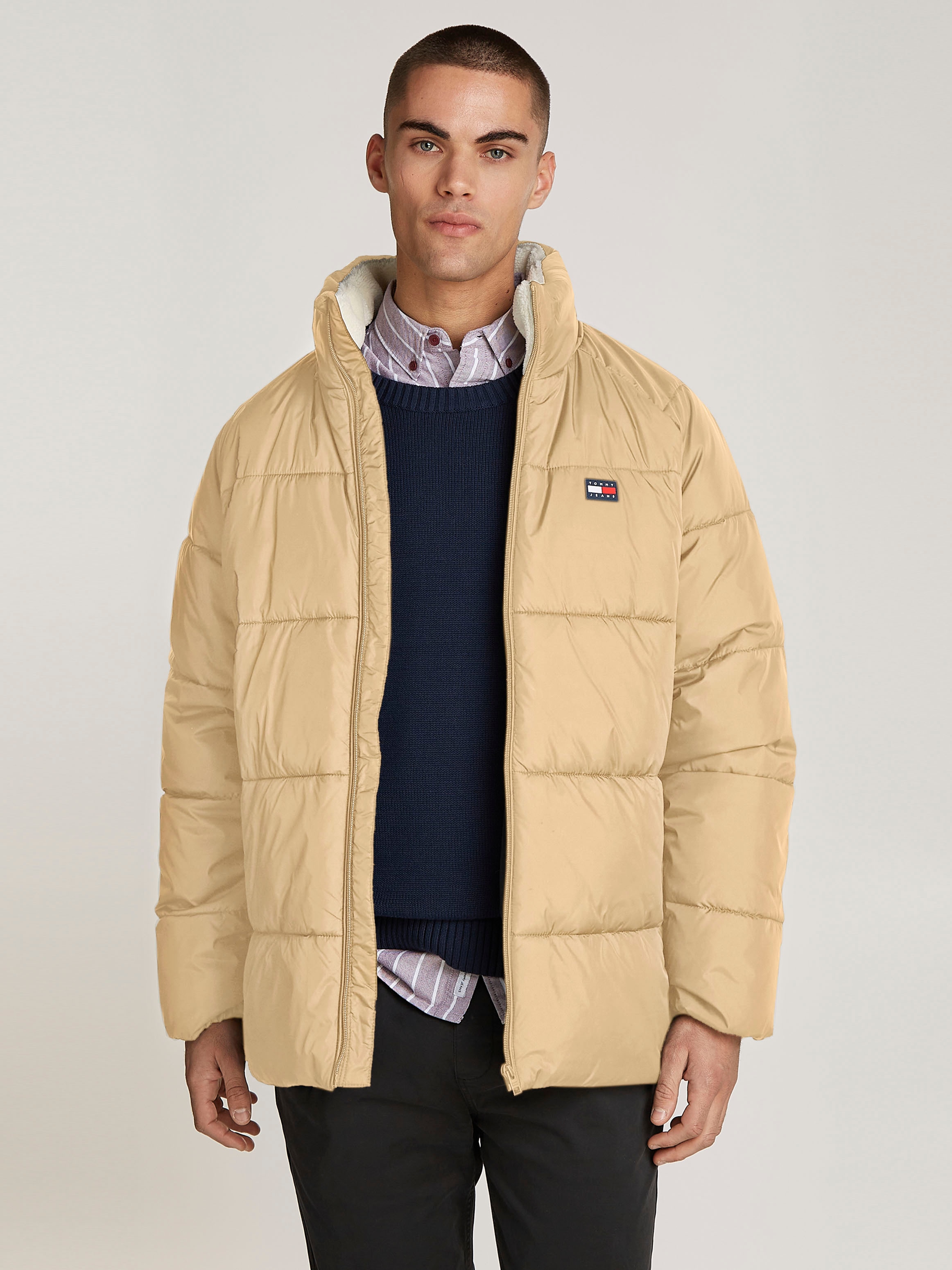 Tommy Jeans Steppjacke »TJM POLY PUFFER EXT«, ohne Kapuze