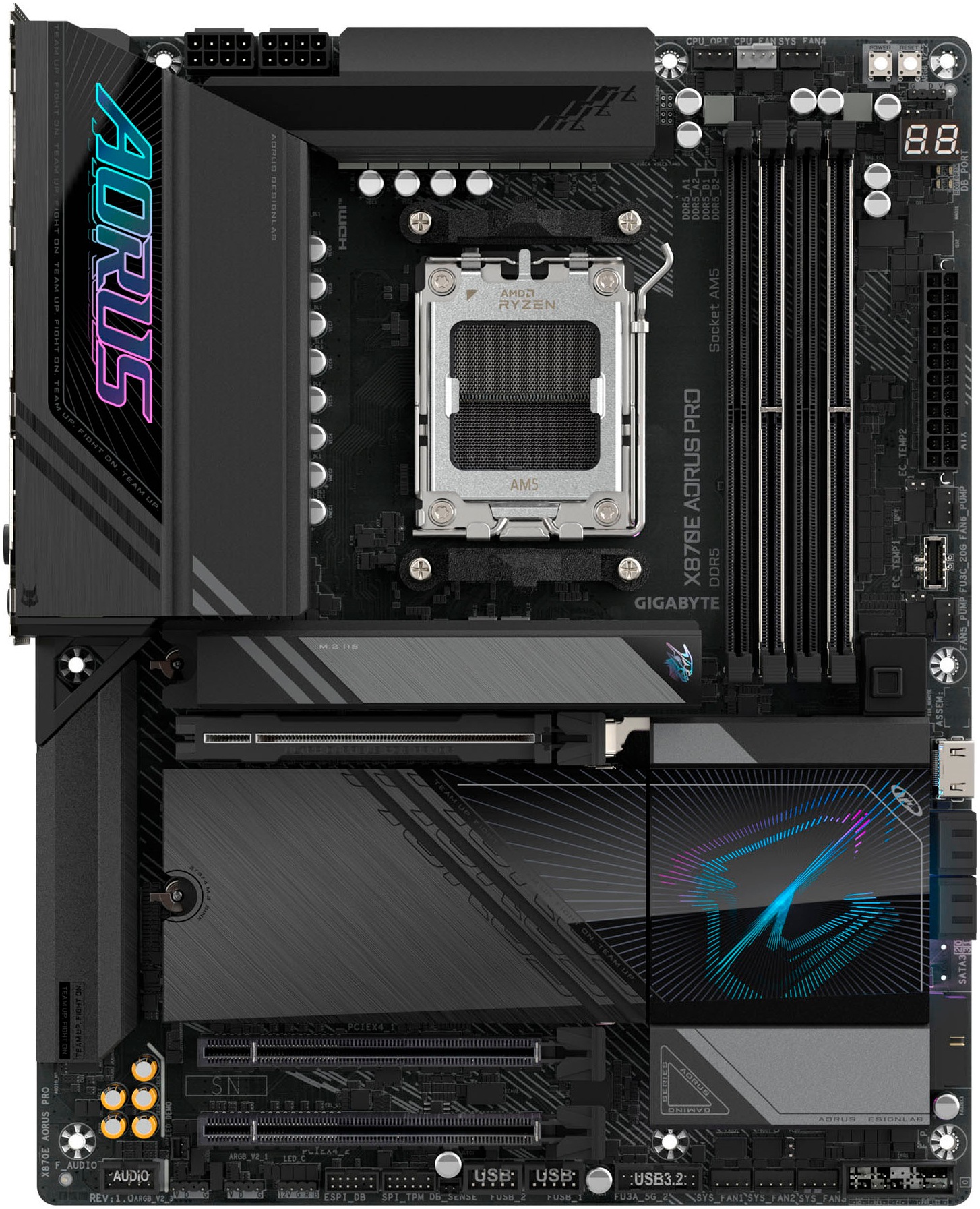 Gigabyte Mainboard »X870E AORUS PRO Mainboard - Unterstützt AMD Ryzen 9000 CPUs, 16+2+2 Ph«