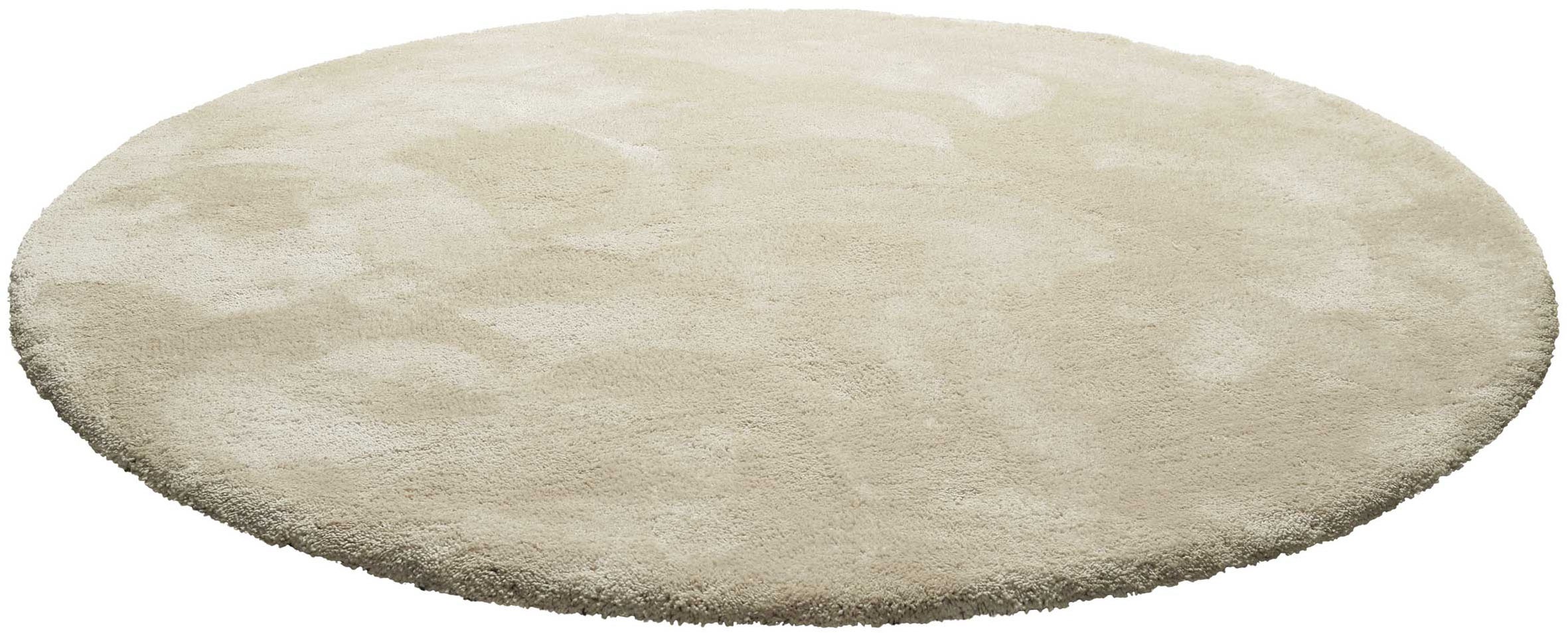 Homie Living Teppich »Pisa«, rund, 25 mm Höhe, Hochflor, Microfaser, uni, w günstig online kaufen