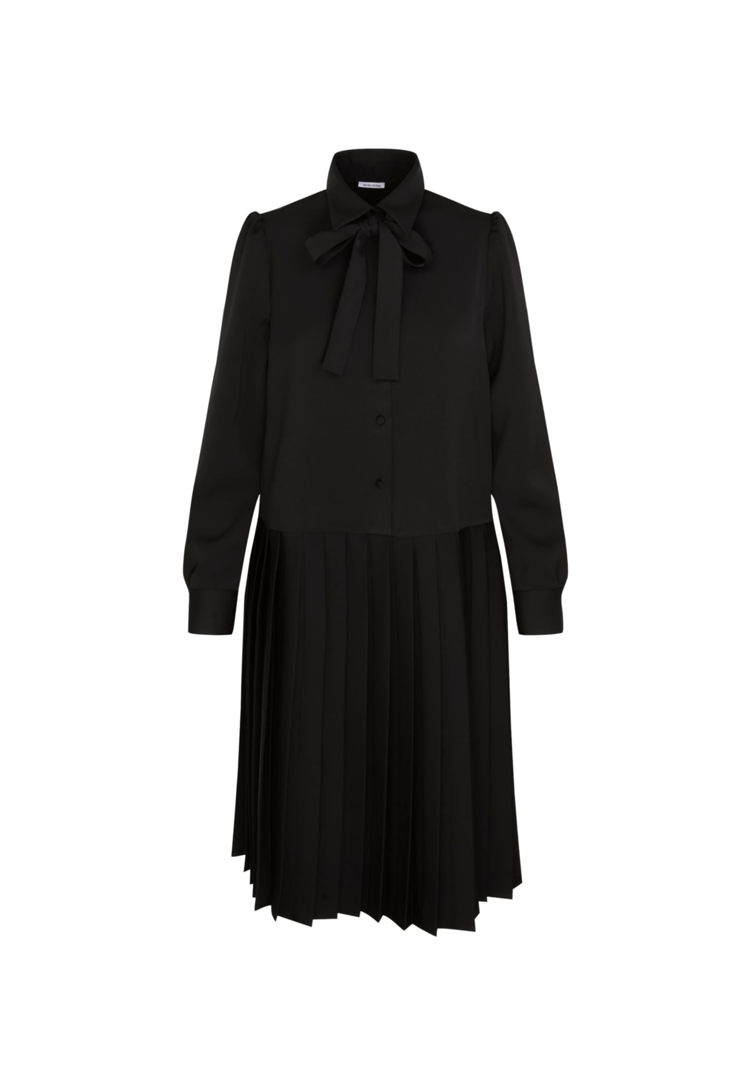 seidensticker Sommerkleid »Schwarze Rose«, Langarm Kragen Uni