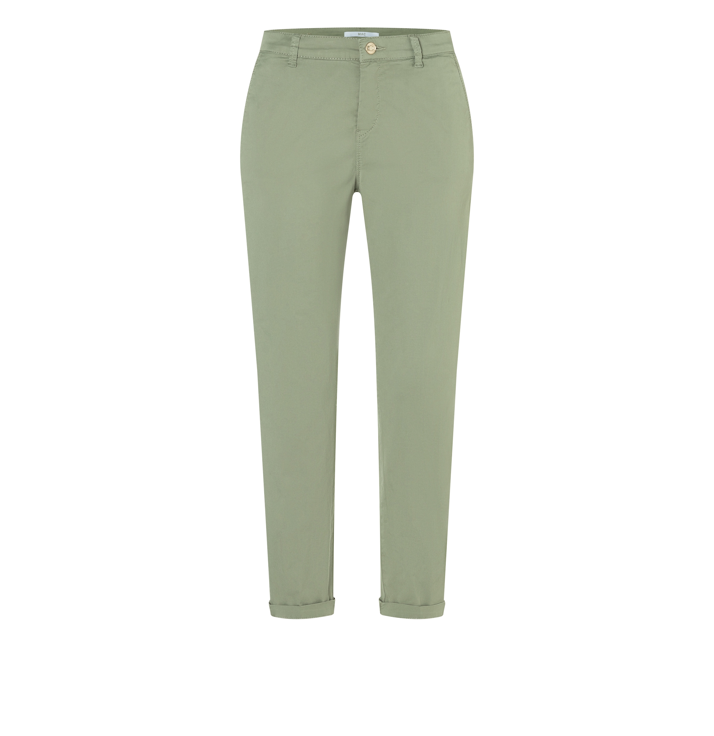 MAC Chinohose »CHINO turn up«, mit dezentem Glanz, elegant und sportiv zugleich