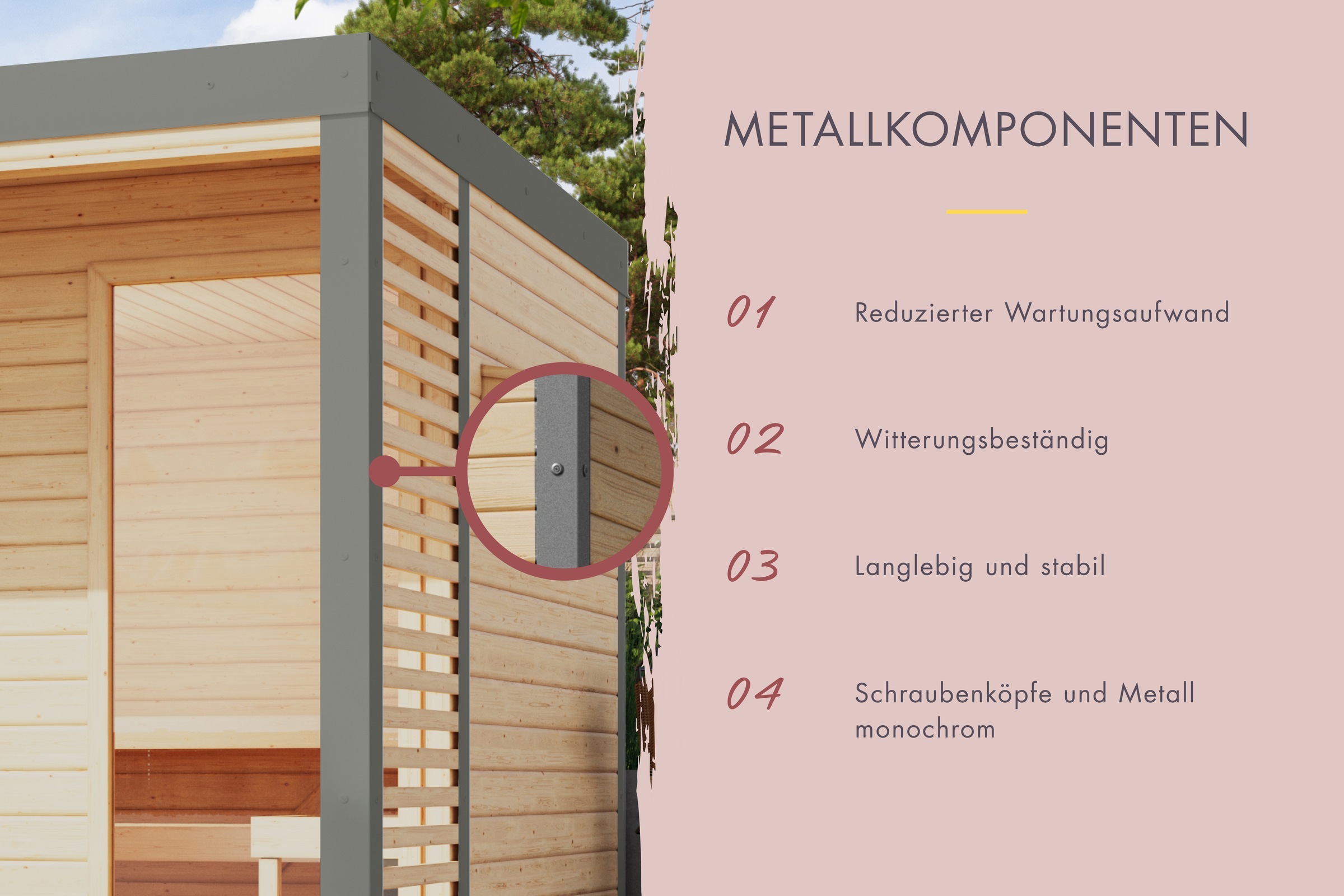 Karibu Saunahaus »»Adrian 3« terragrau/staubgrau«, in verschiedenen Ausführungen erhältlich