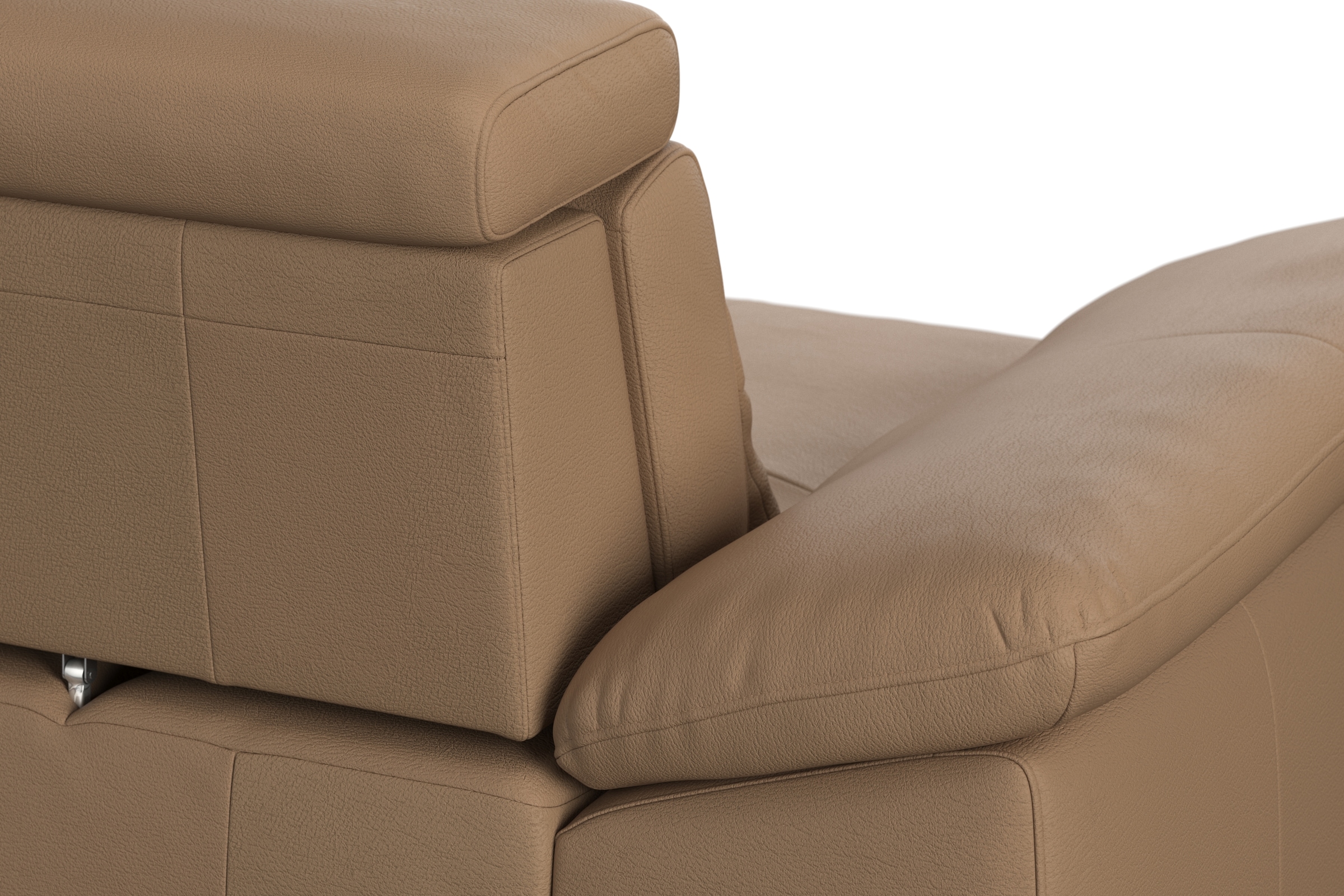 sit&more Ecksofa »Cabrio L-Form, mit Sitztiefenverstellung, Arm- und Kopfteilverstellung«, 2 Nierenkissen, Federkern, optional Bettfunktion und Stauraum