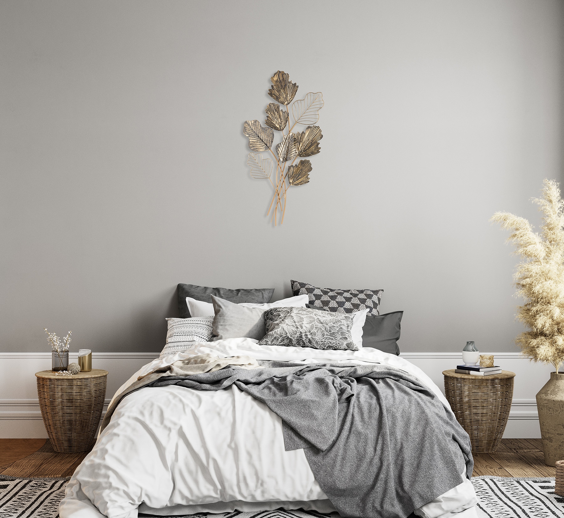 Bönninghoff Metallbild »BLÄTTER 54x98 cm – Deko modern«
