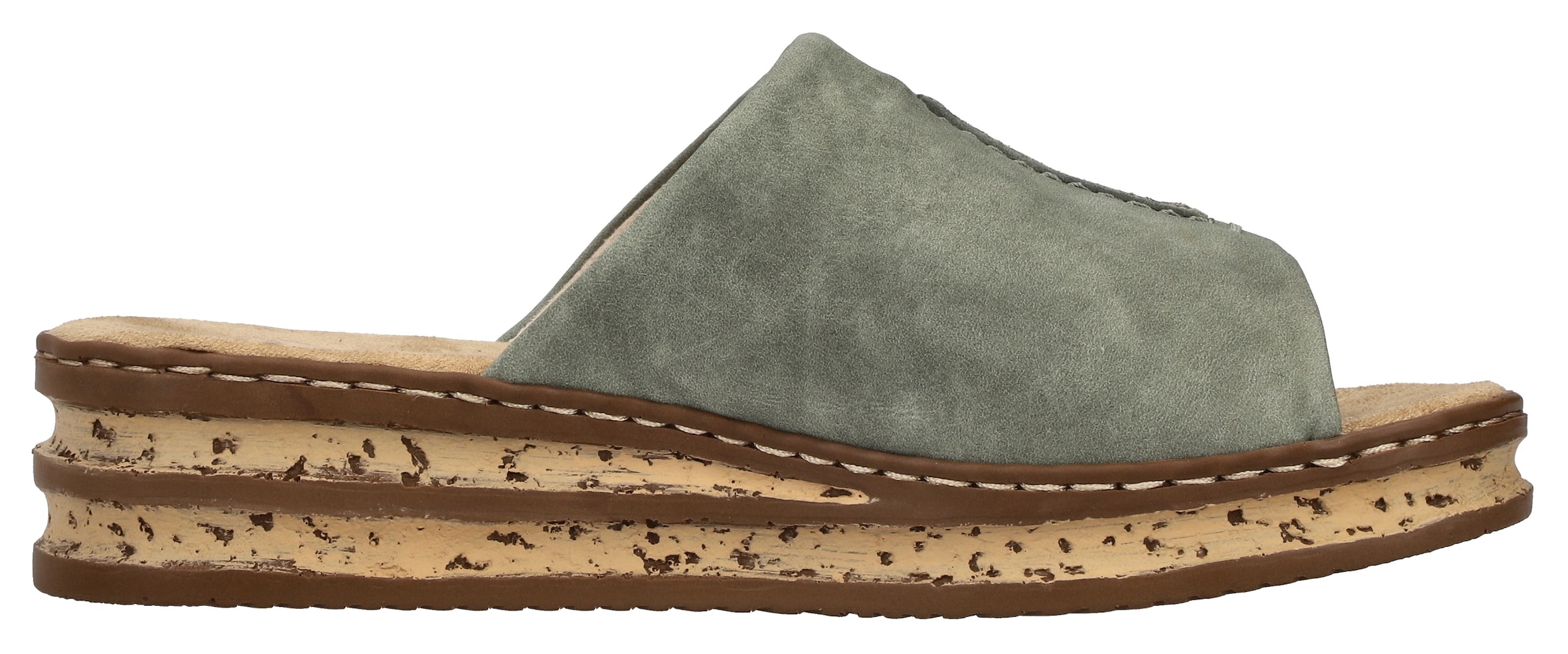 Rieker Pantolette  Keilabsatz, Sommerschuh, modische Keilsohle