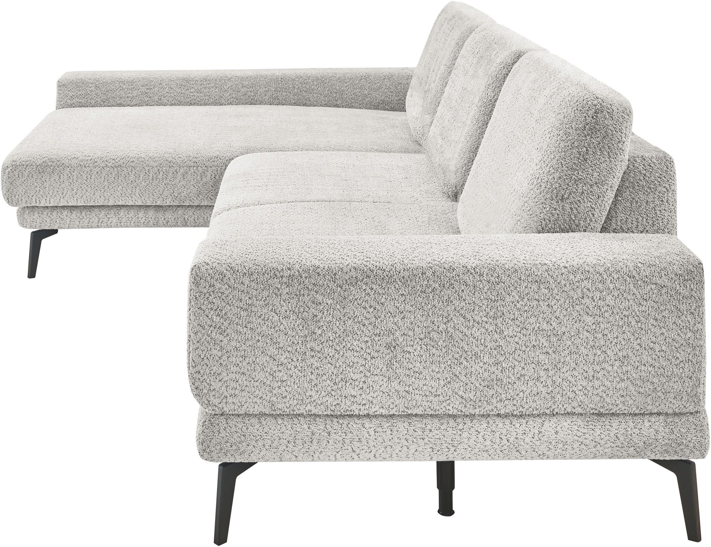 set one by Musterring Ecksofa »SO 3600 optimaler Sitzkomfort in Federkern o. Kaltschaum, 2 Sitzhöhen«, Sitzhöhe 42 cm, Kaltschaum, B 293 x T 180 cm, Kama silver